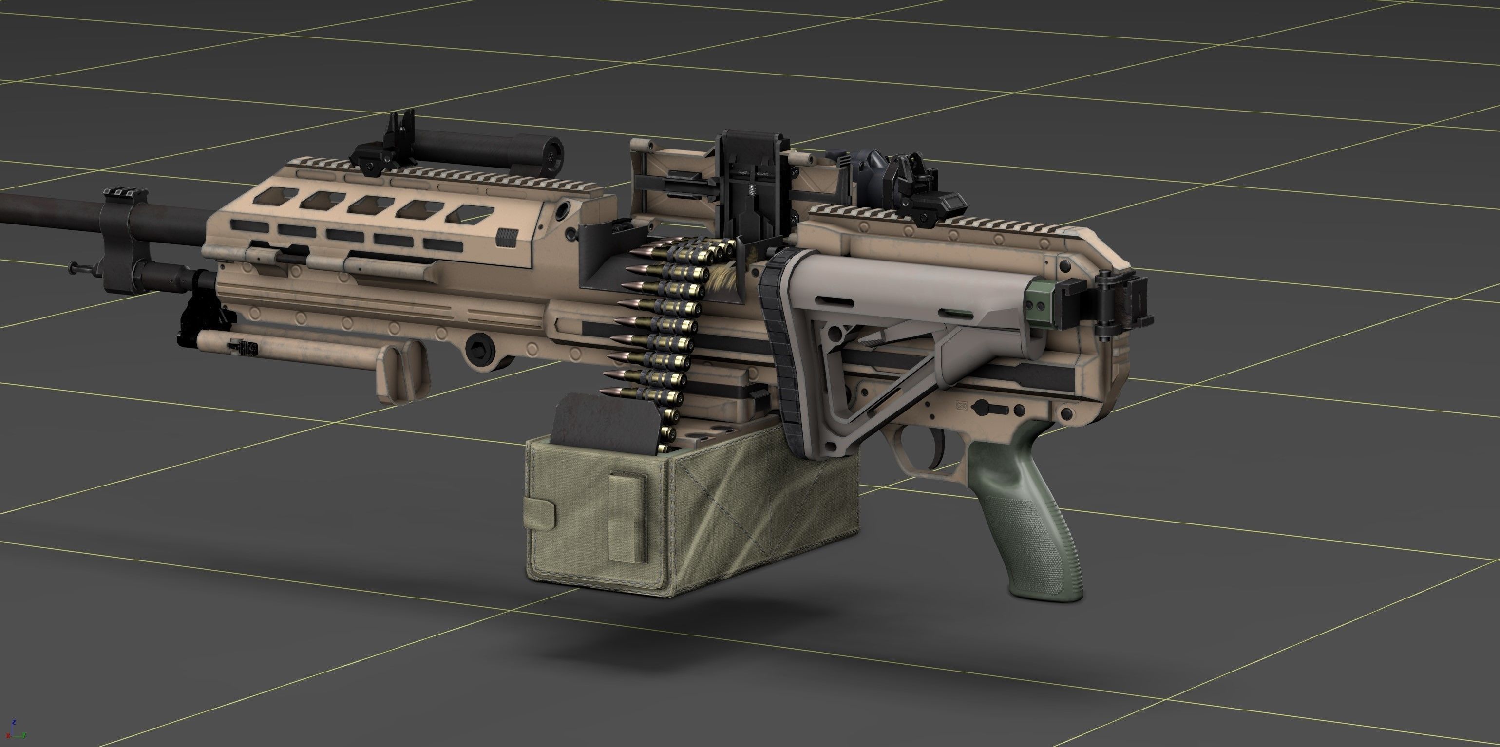 SIG SAUER MG-338 Low-poly 3D model_13