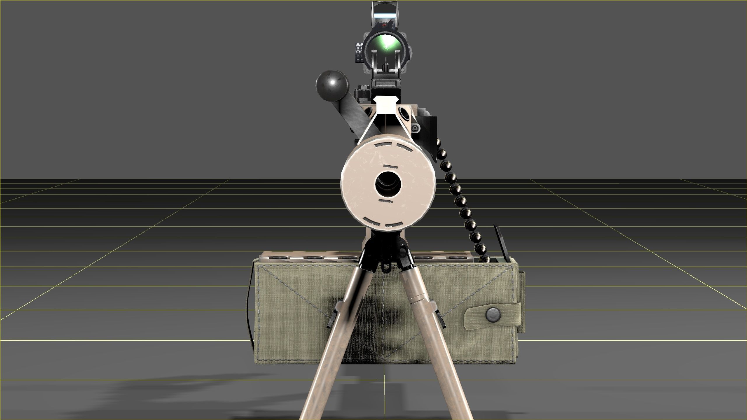 SIG SAUER MG-338 Low-poly 3D model_26