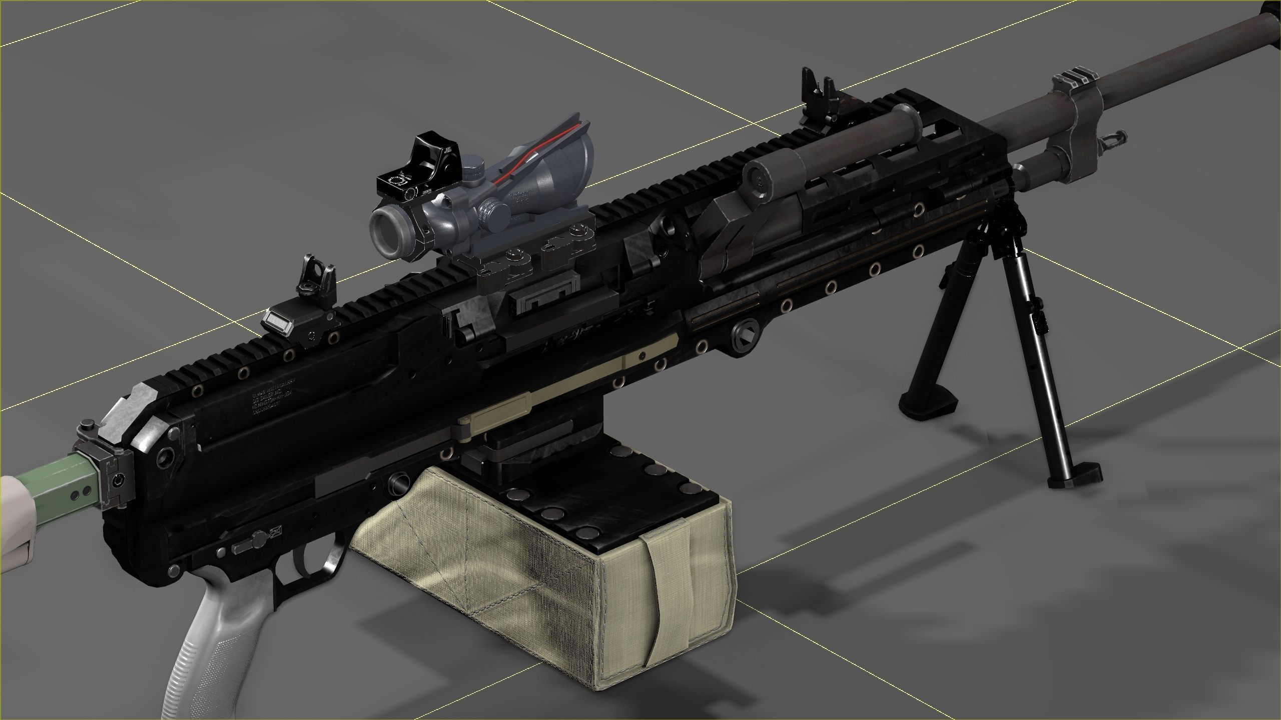 SIG SAUER MG-338 Low-poly 3D model_22