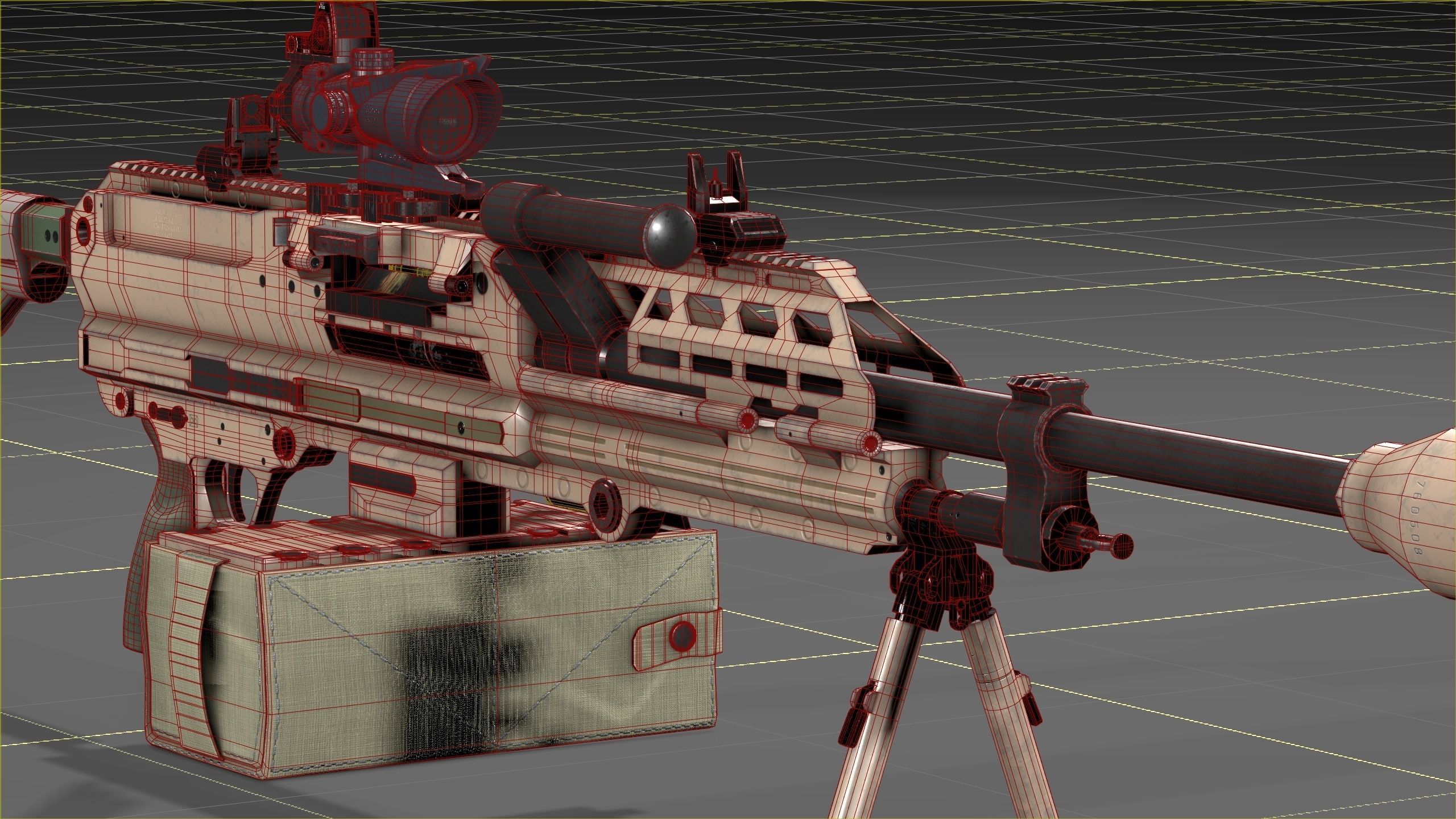 SIG SAUER MG-338 Low-poly 3D model_33