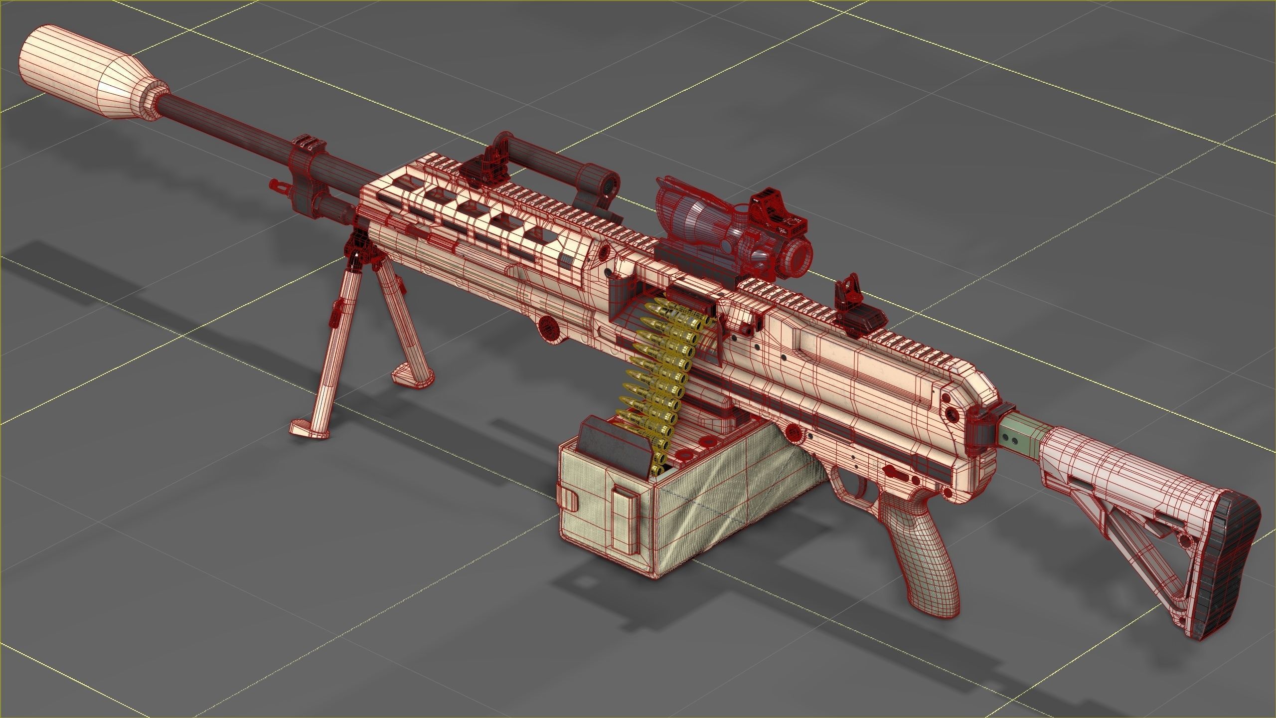 SIG SAUER MG-338 Low-poly 3D model_18