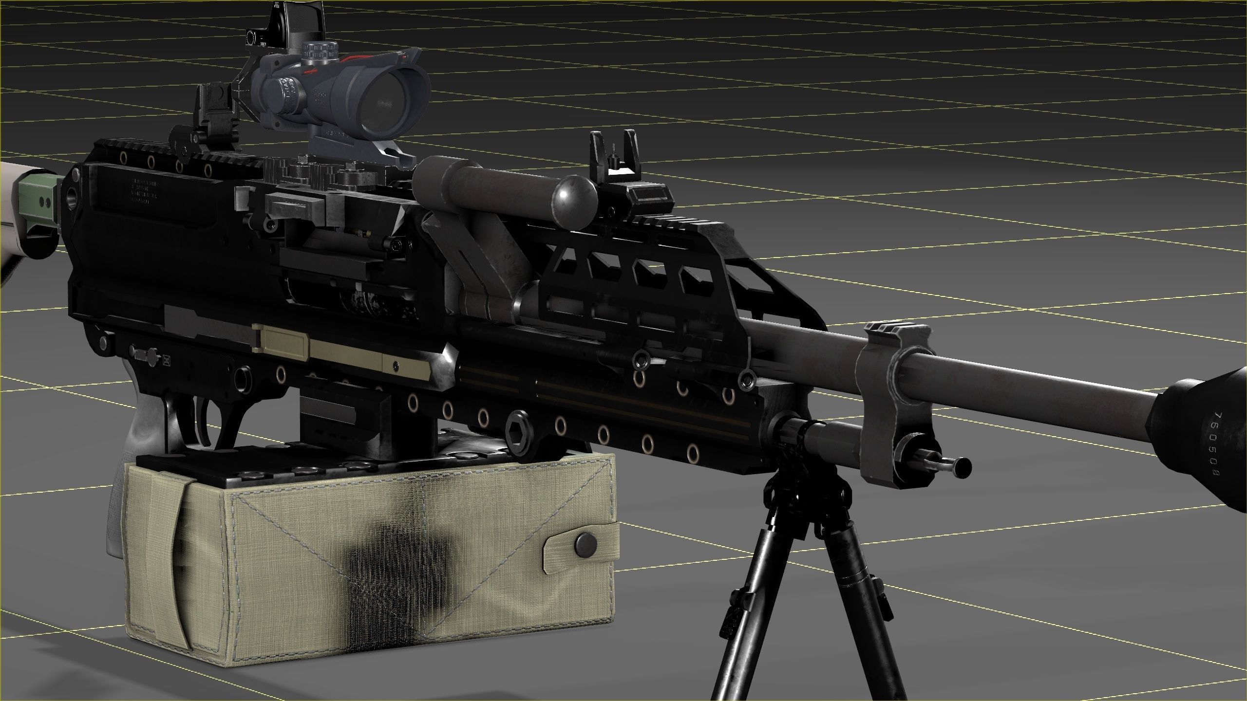 SIG SAUER MG-338 Low-poly 3D model_34