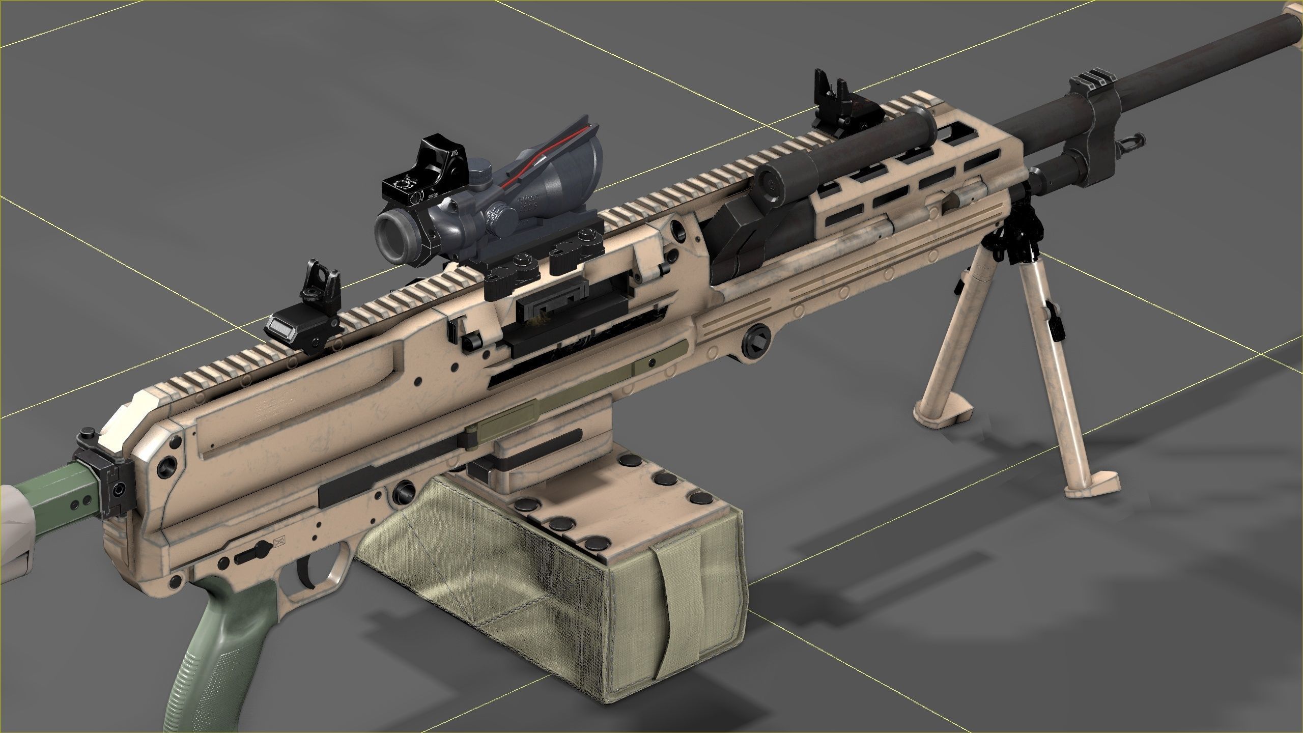SIG SAUER MG-338 Low-poly 3D model_20