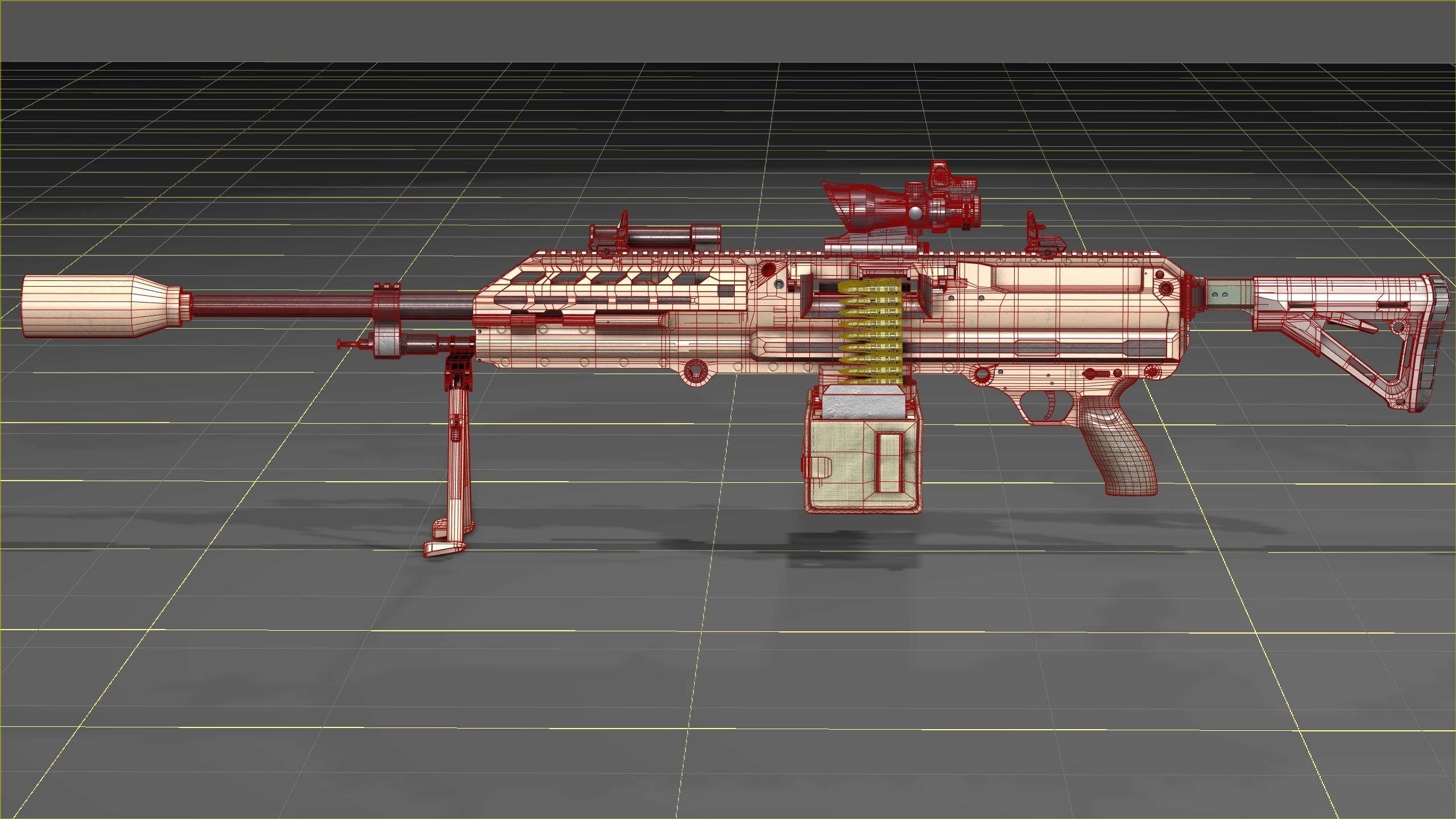 SIG SAUER MG-338 Low-poly 3D model_39