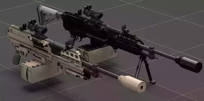 SIG SAUER MG-338 Low-poly 3D model