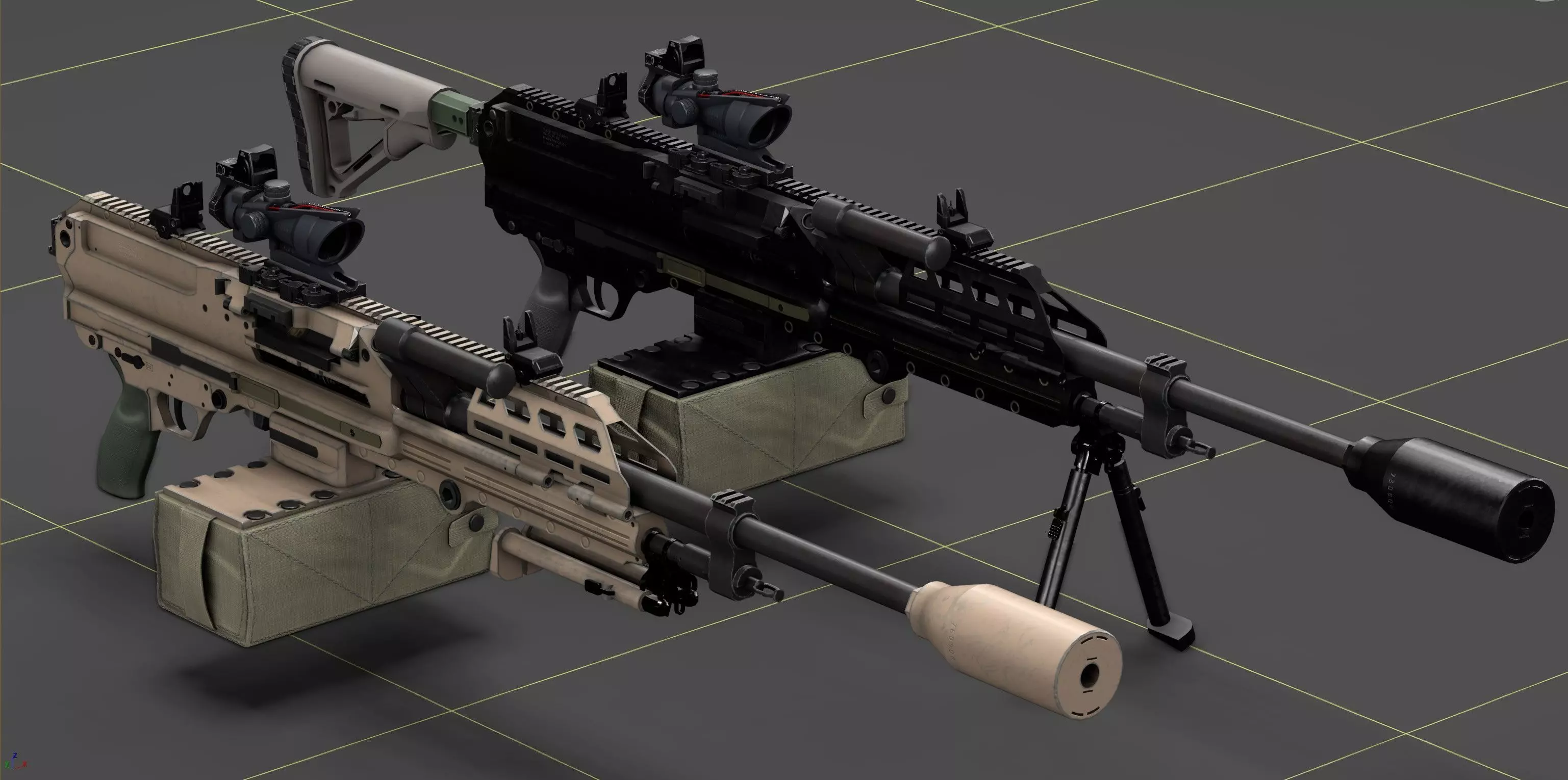 SIG SAUER MG-338 Low-poly 3D model_0