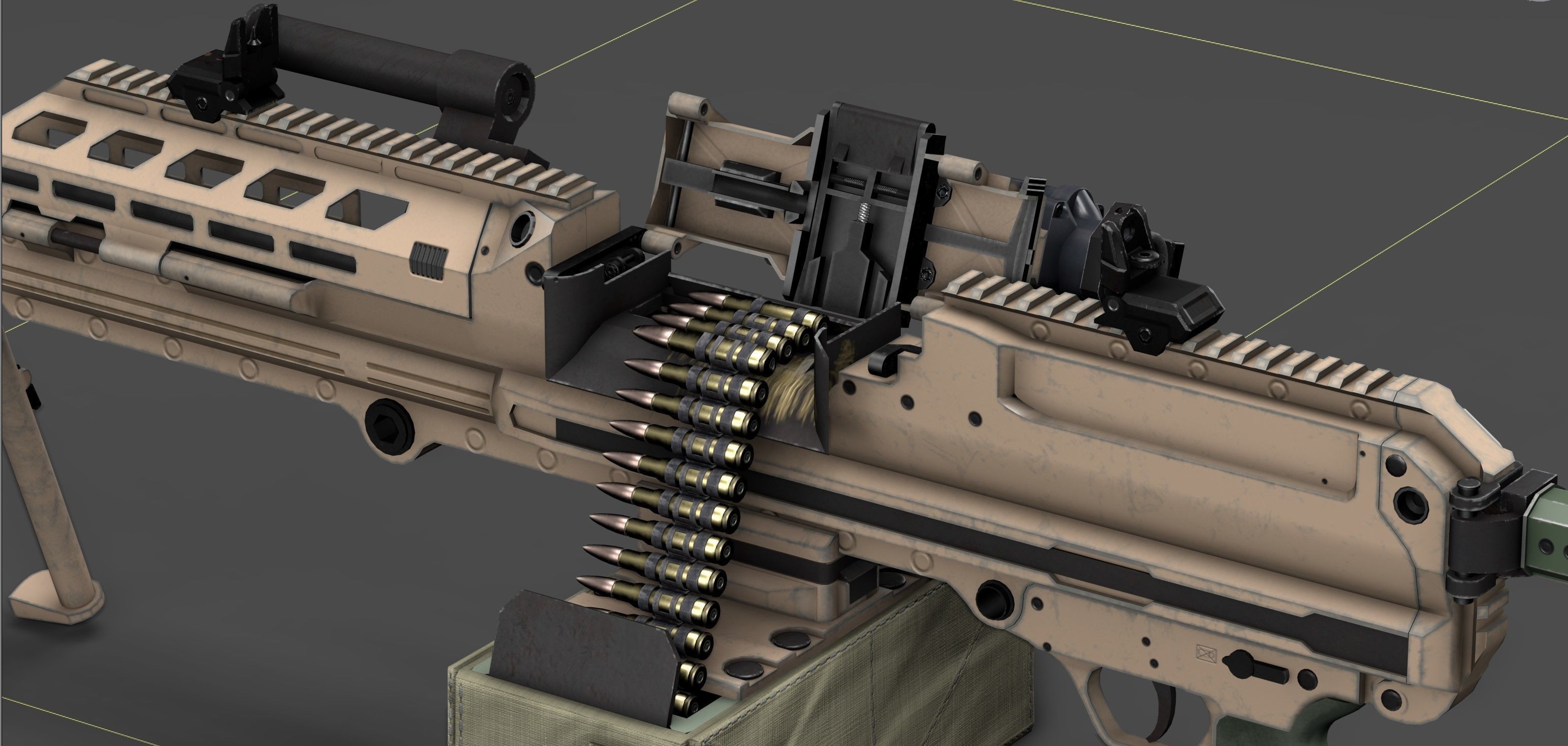 SIG SAUER MG-338 Low-poly 3D model_11