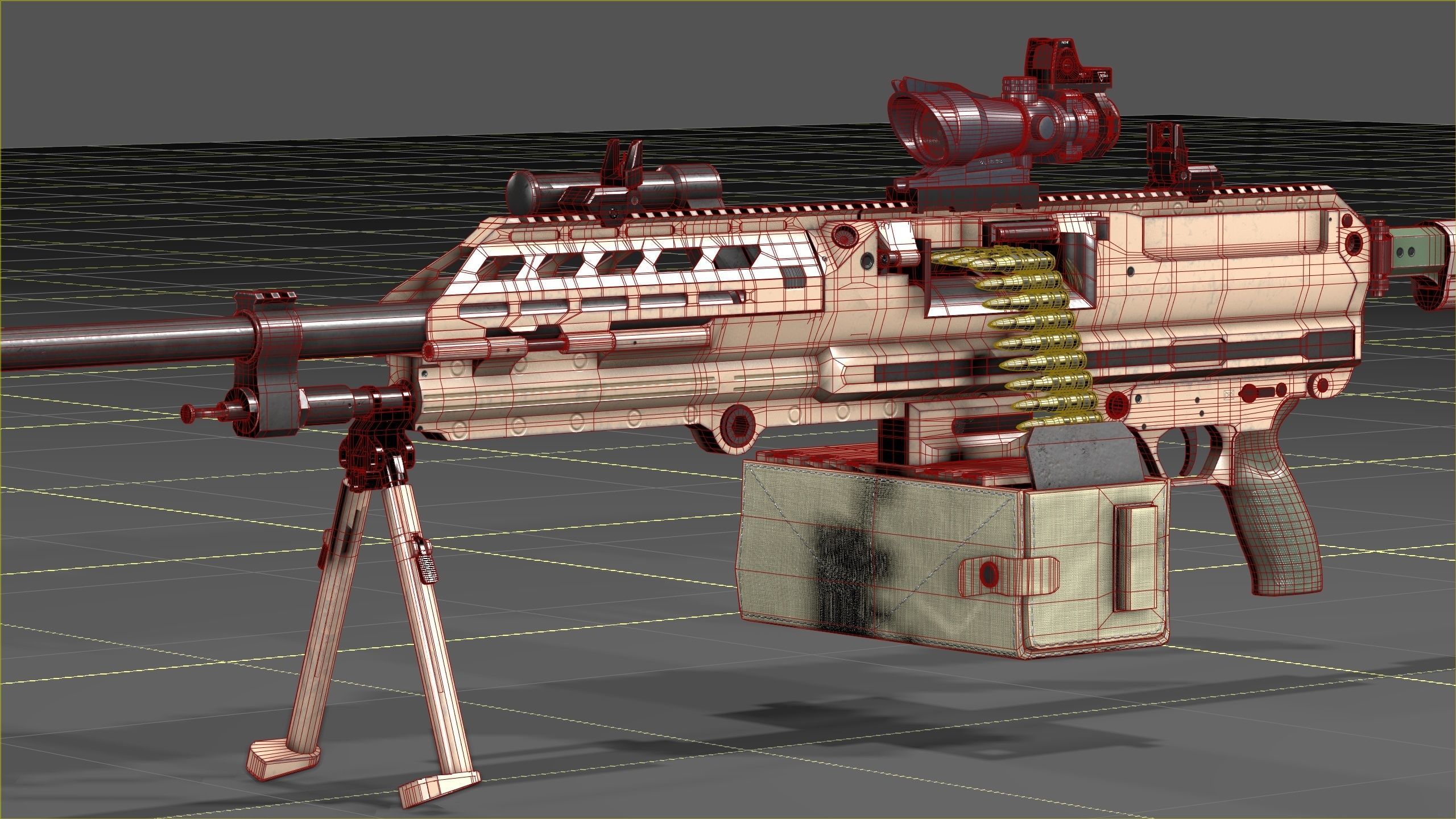 SIG SAUER MG-338 Low-poly 3D model_30