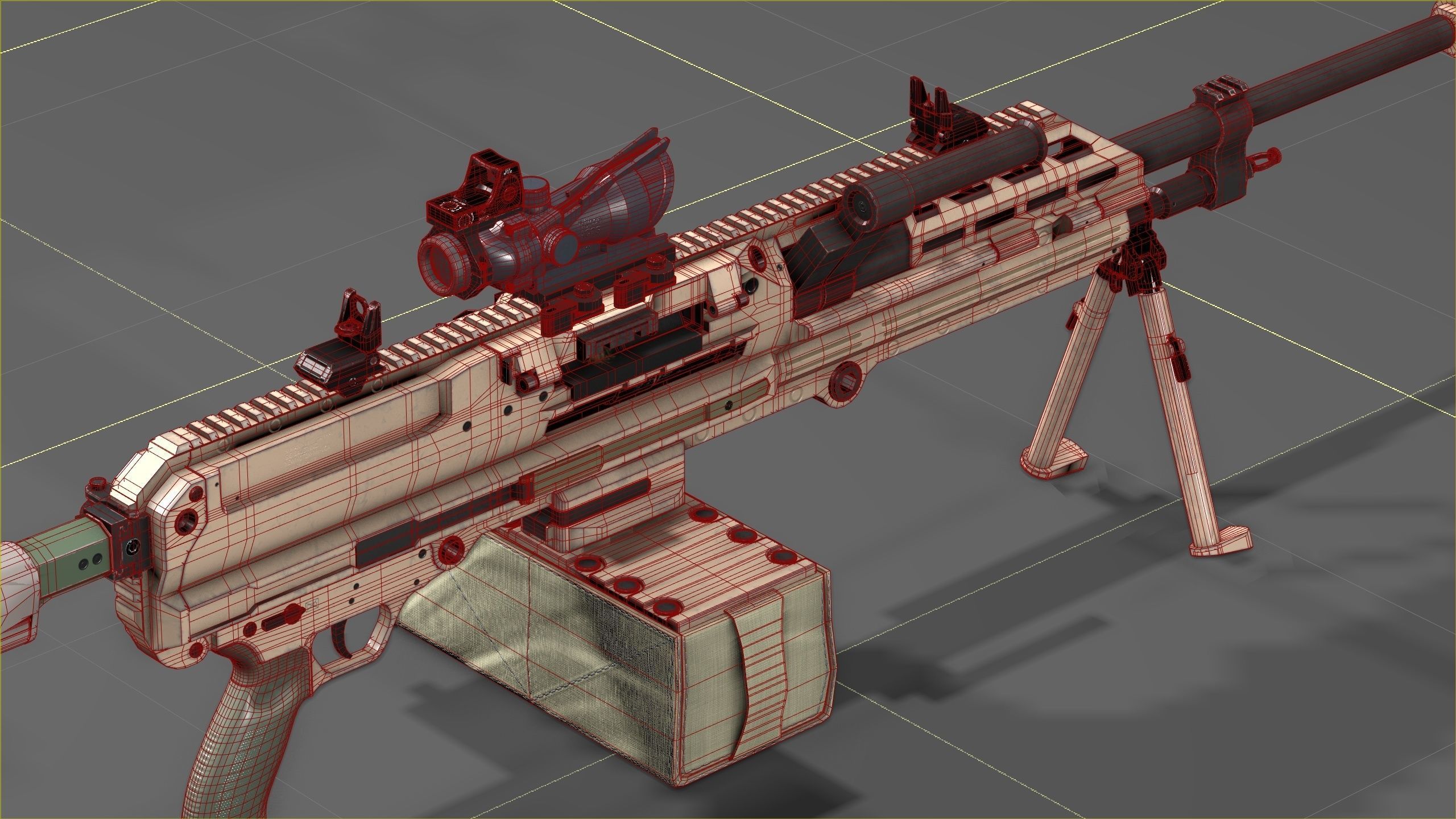 SIG SAUER MG-338 Low-poly 3D model_21