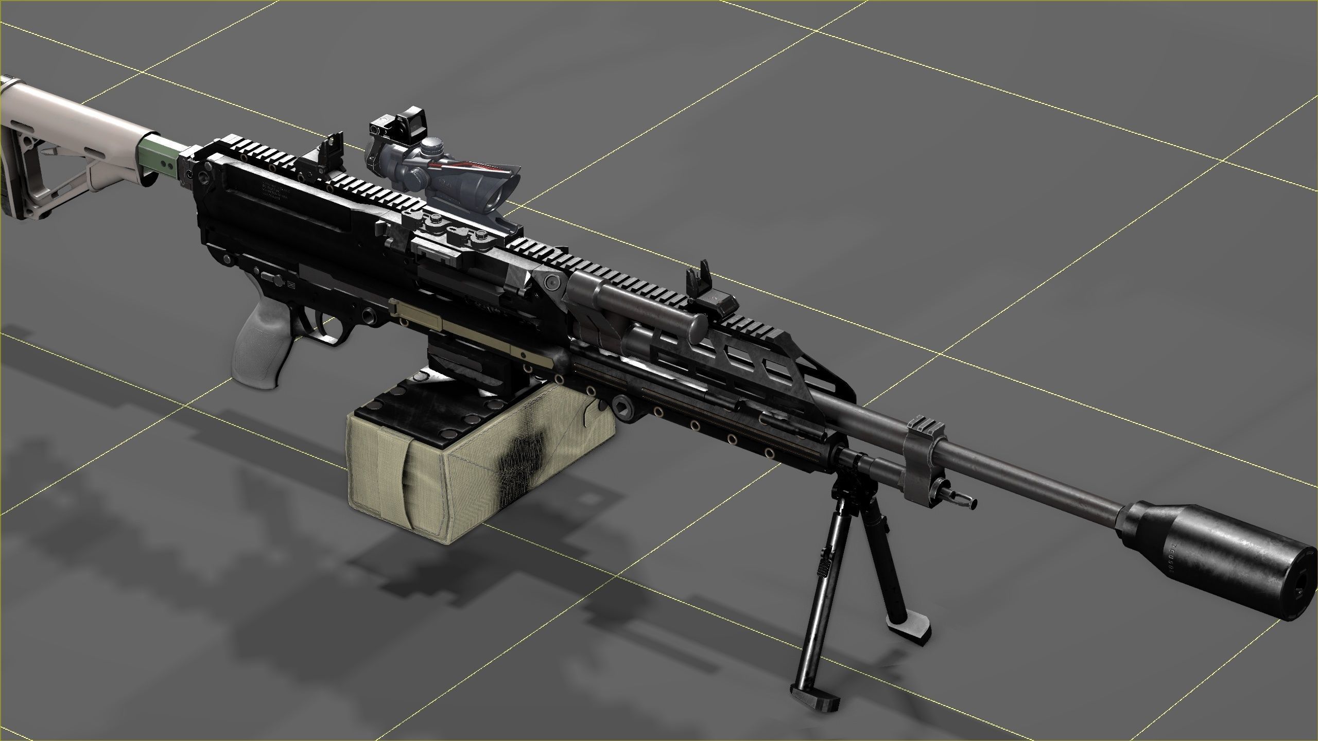 SIG SAUER MG-338 Low-poly 3D model_25