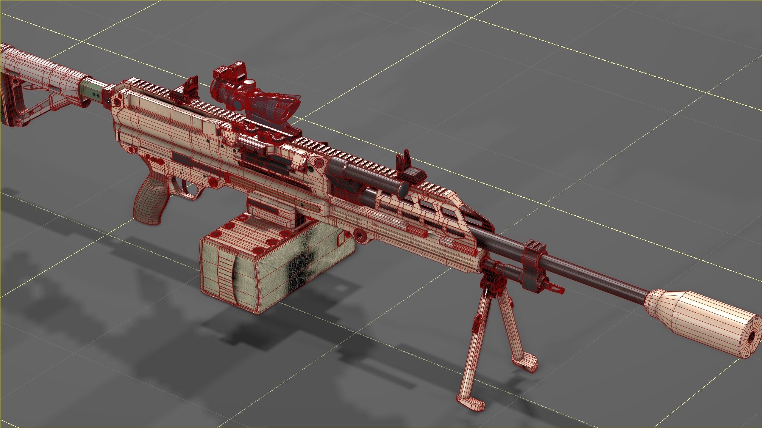 SIG SAUER MG-338 Low-poly 3D model_24