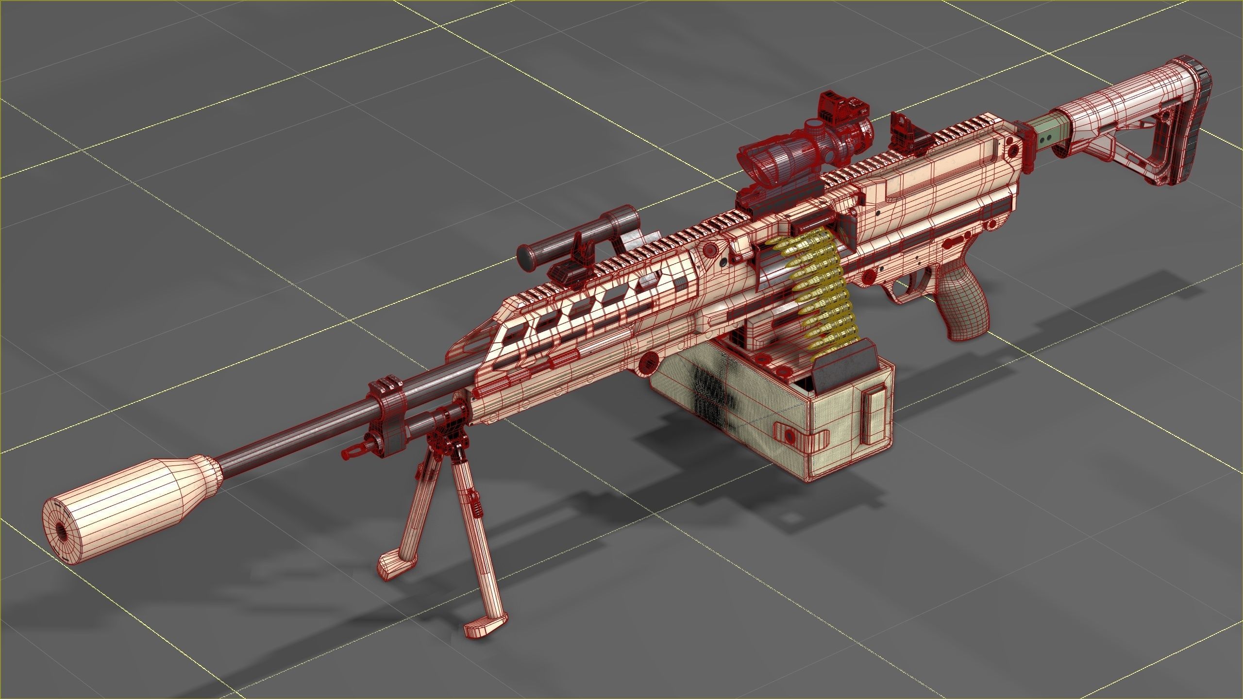 SIG SAUER MG-338 Low-poly 3D model_15
