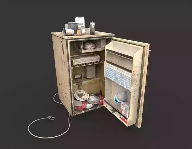 Old Dirty Mini Fridge