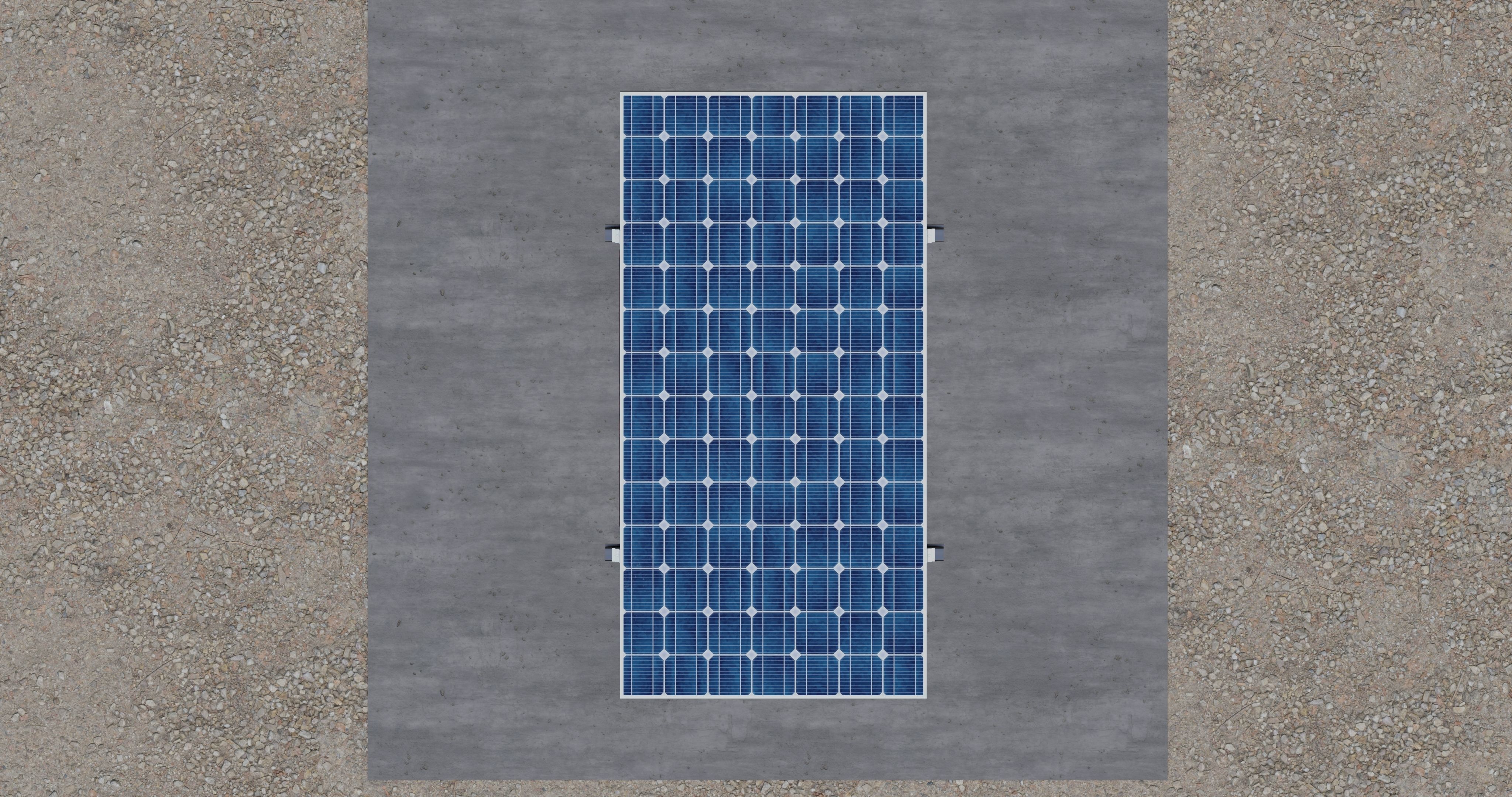 Solar Pergola Type-3 Black and White 3D model_8