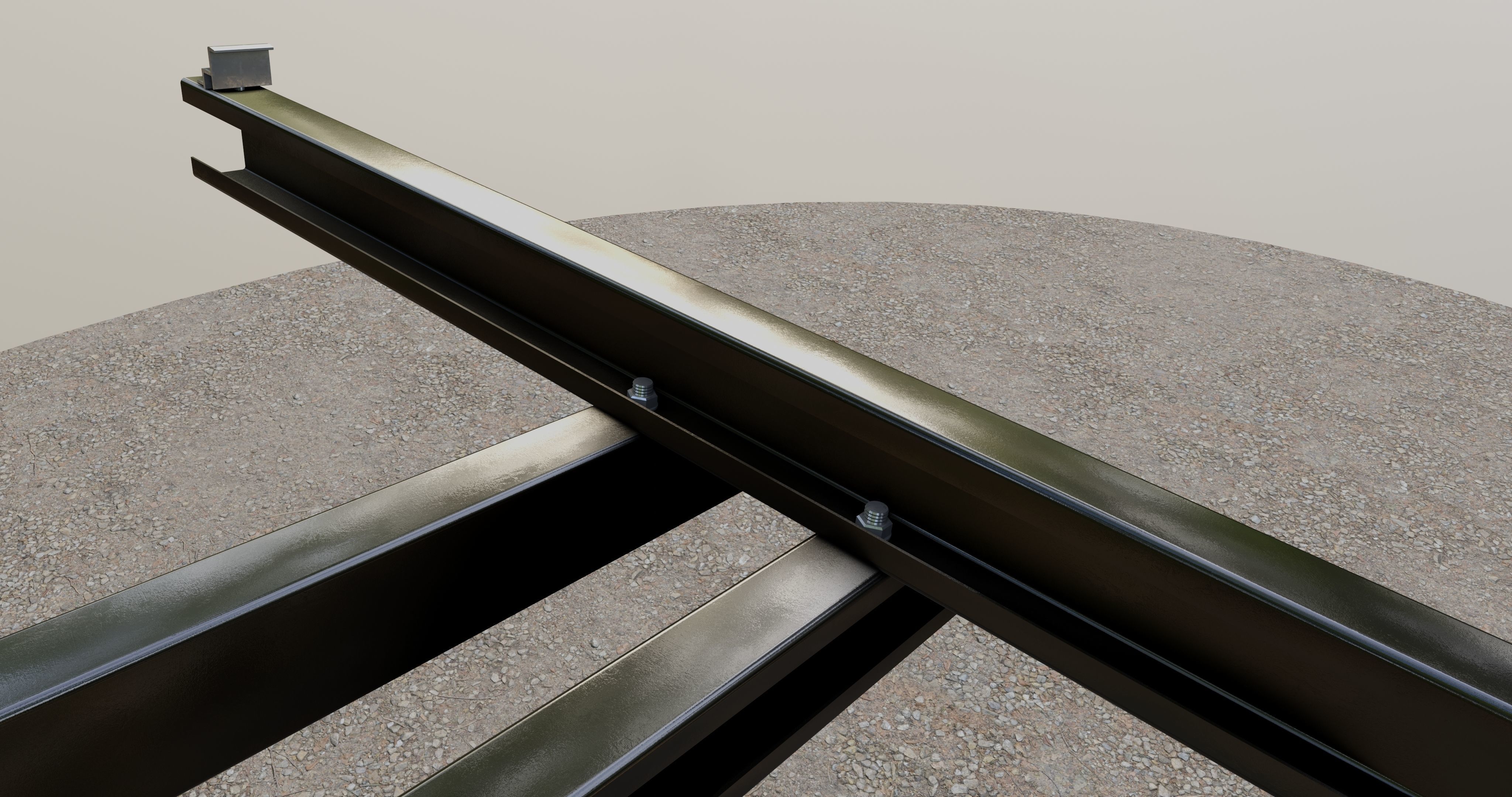 Solar Pergola Type-3 Black and White 3D model_16