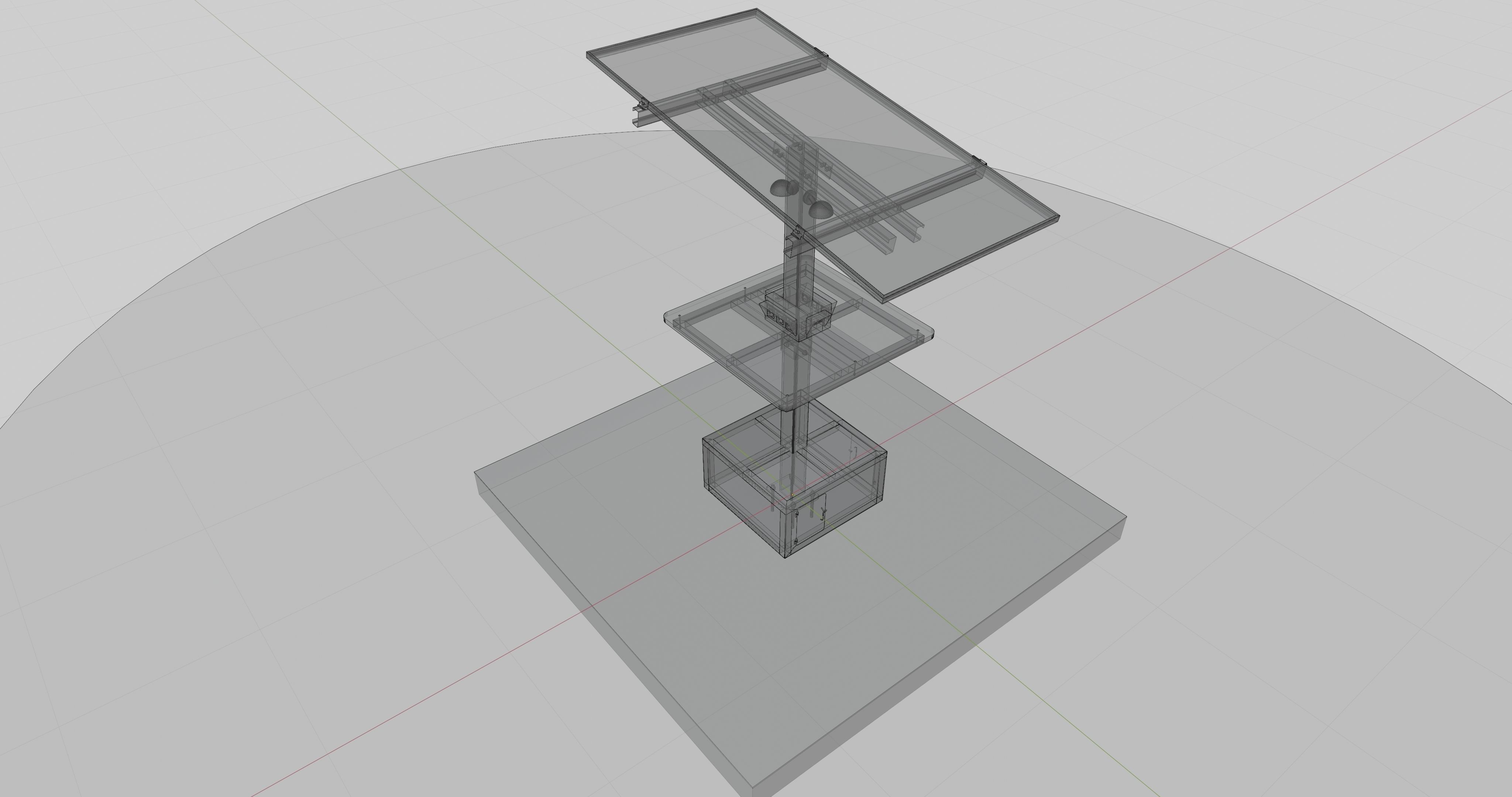 Solar Pergola Type-3 Black and White 3D model_30
