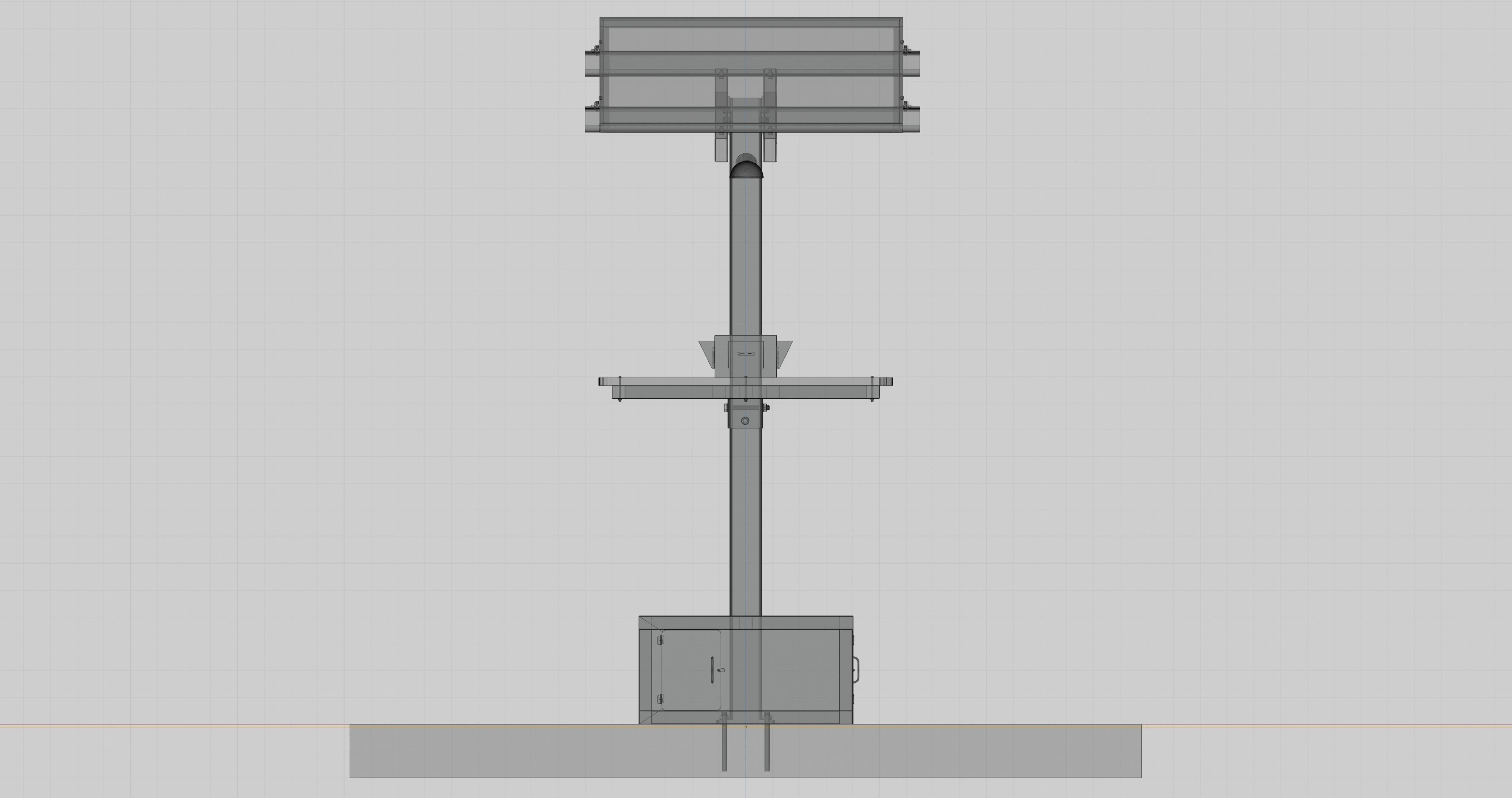 Solar Pergola Type-3 Black and White 3D model_32