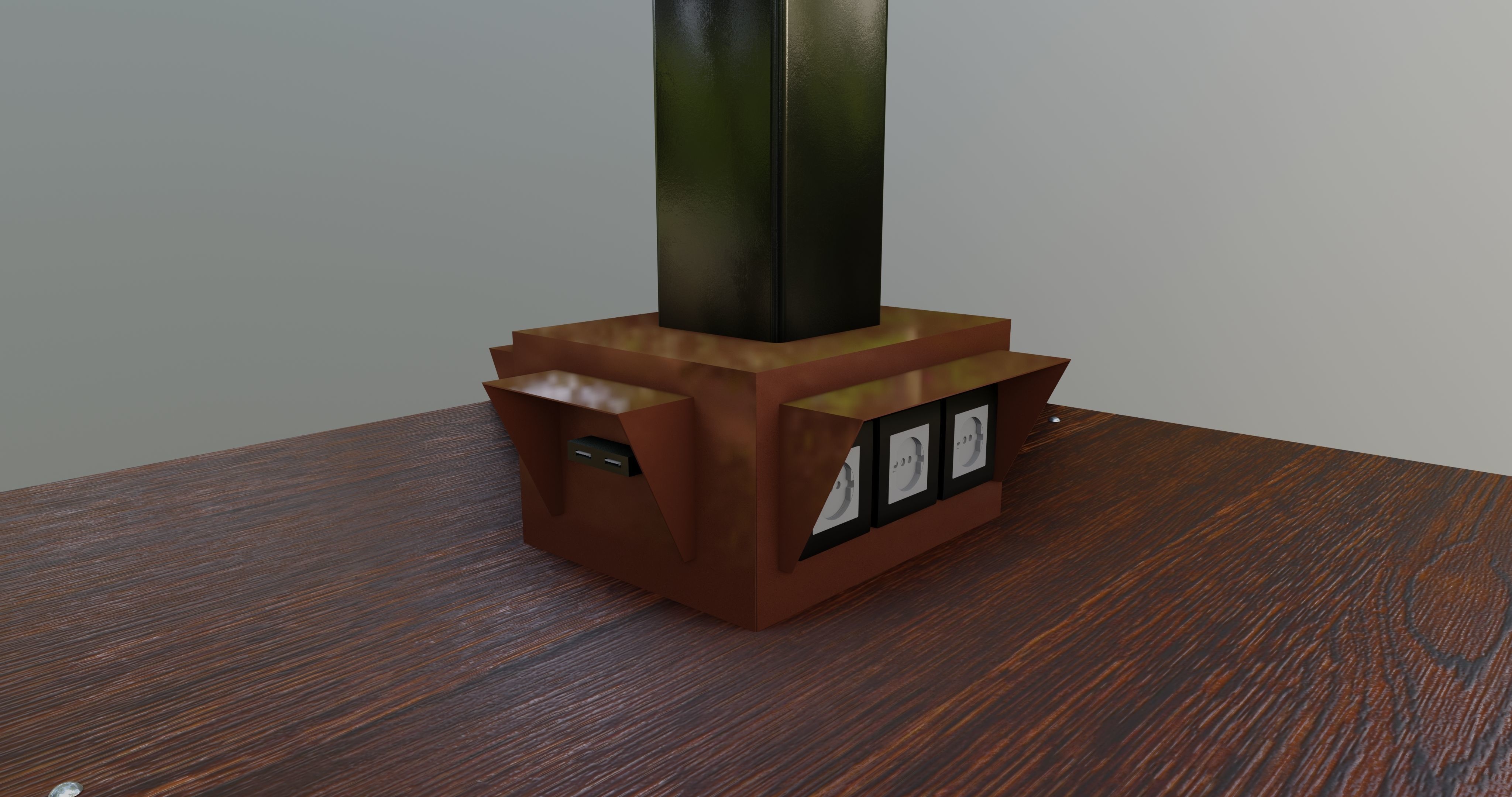 Solar Pergola Type-3 Black and White 3D model_21