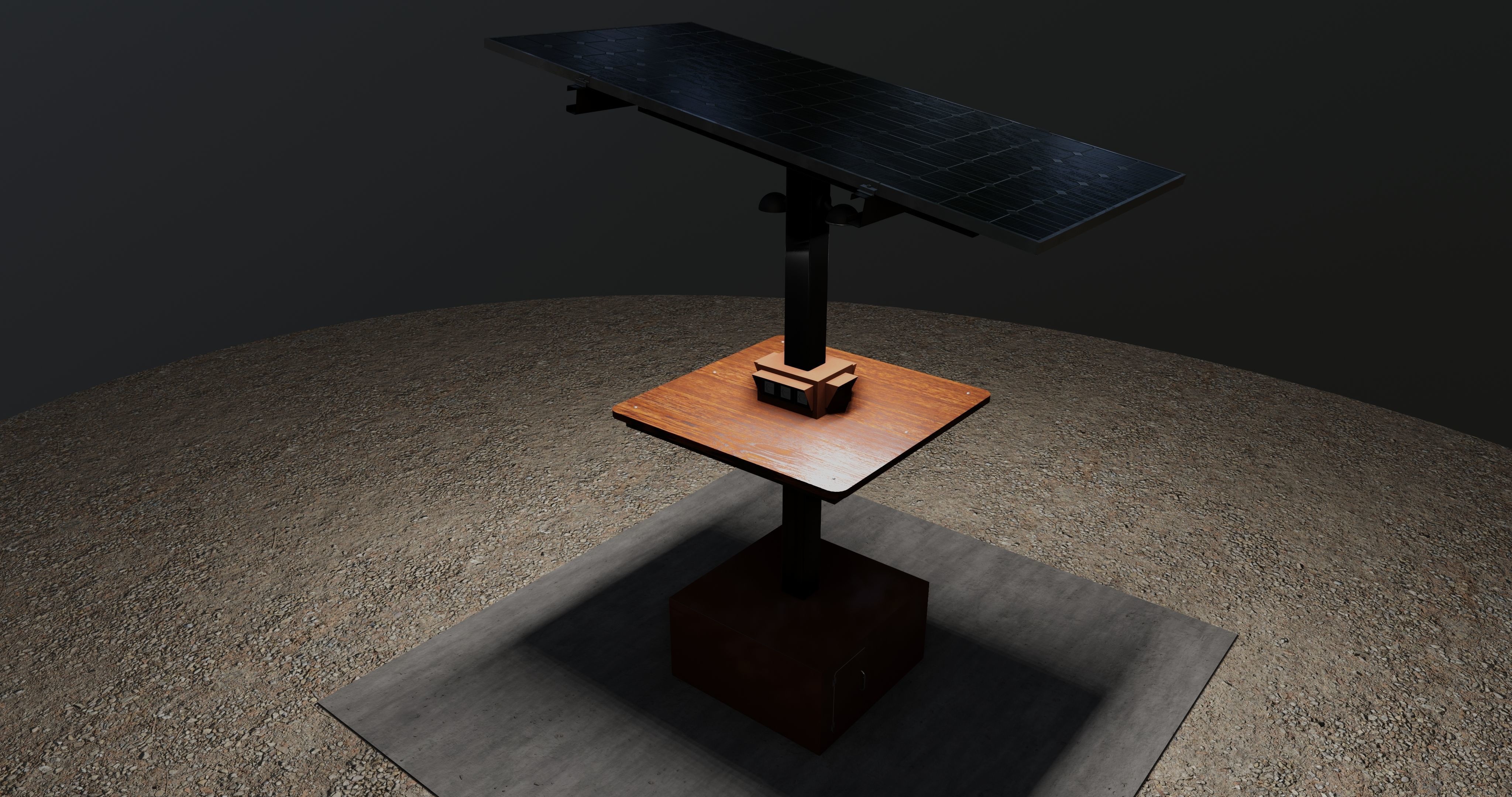 Solar Pergola Type-3 Black and White 3D model_23