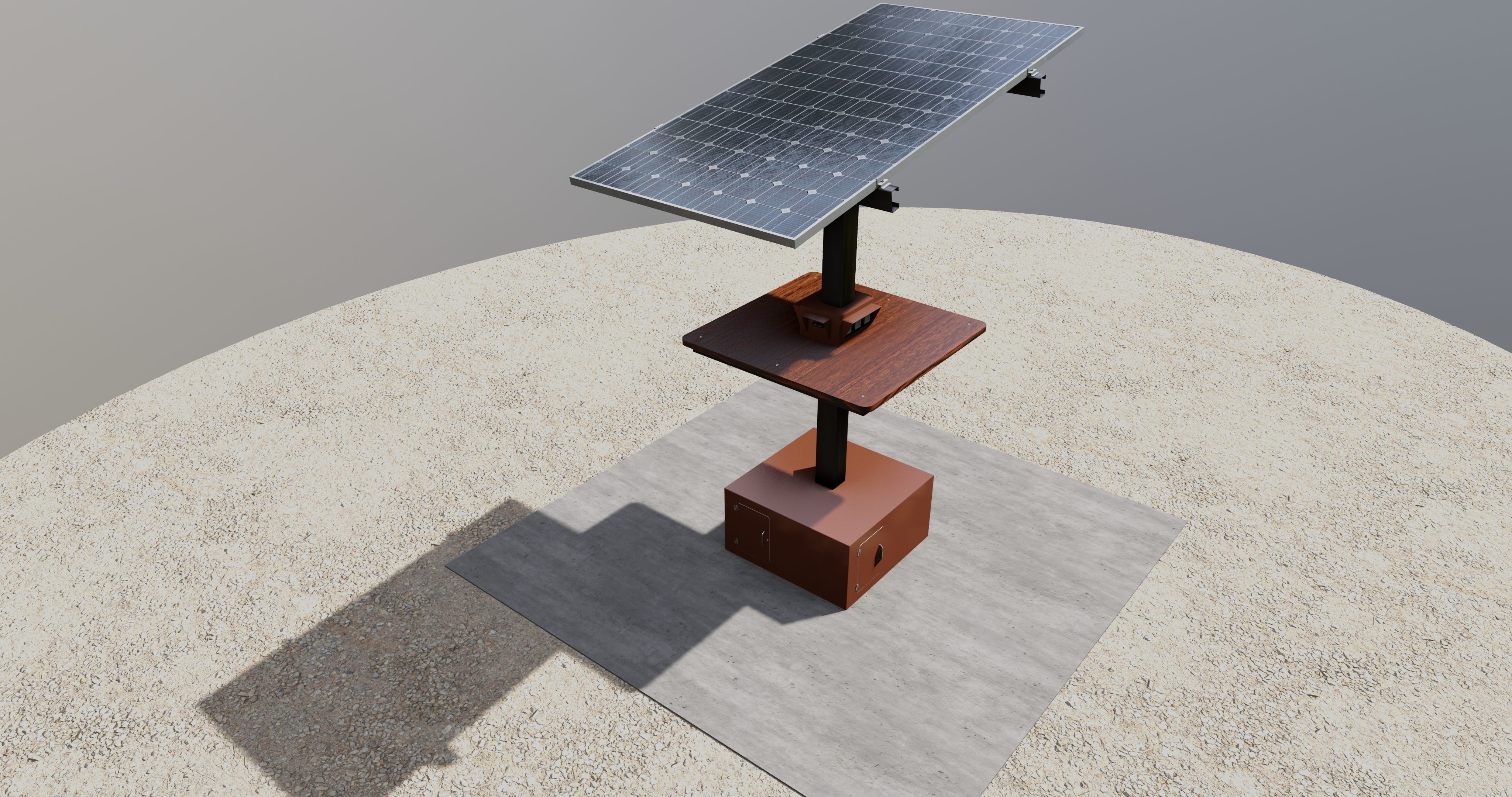 Solar Pergola Type-3 Black and White 3D model_25
