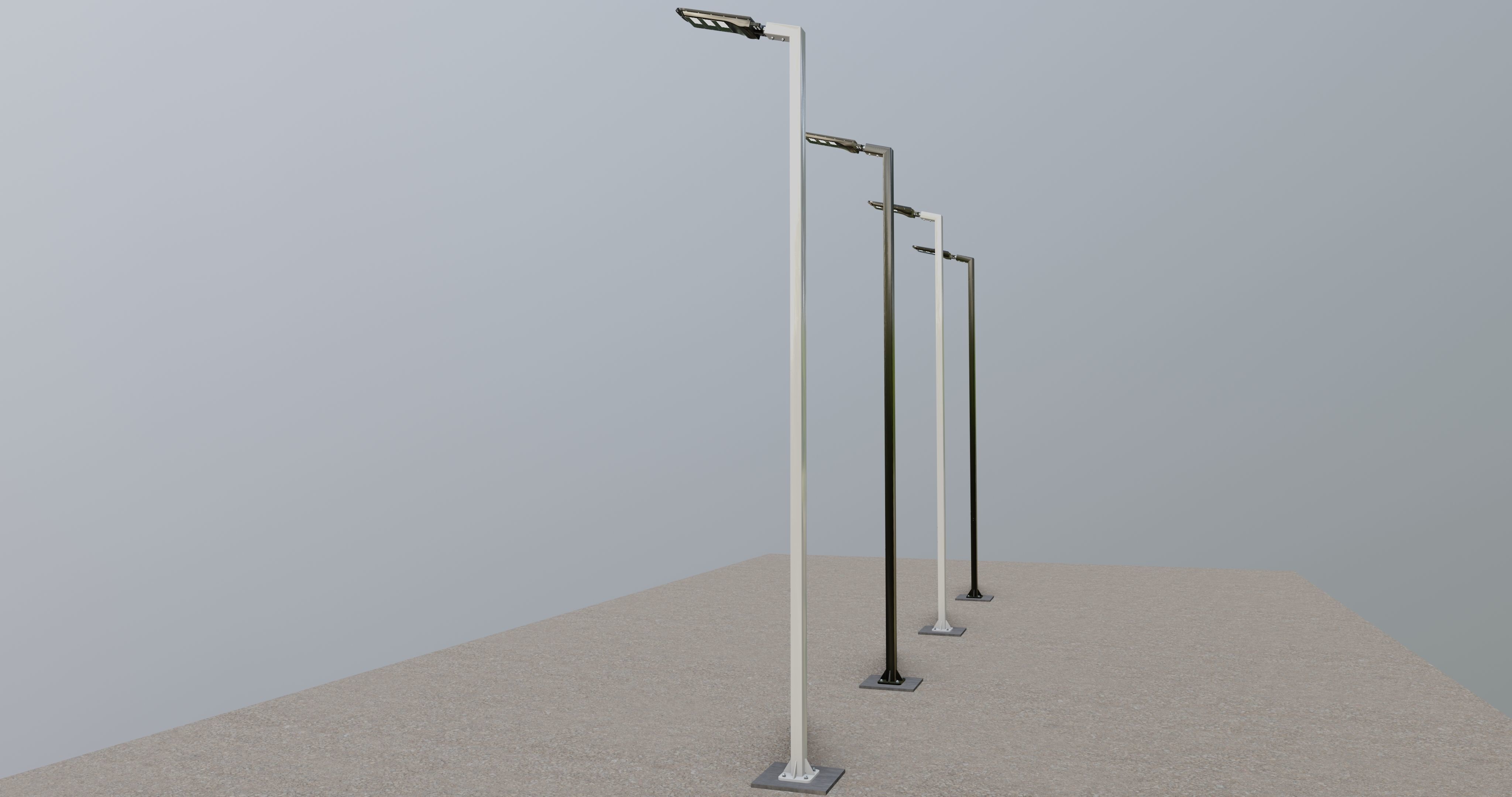 5 Meter Box Profile Lighting Pole 3D model_23