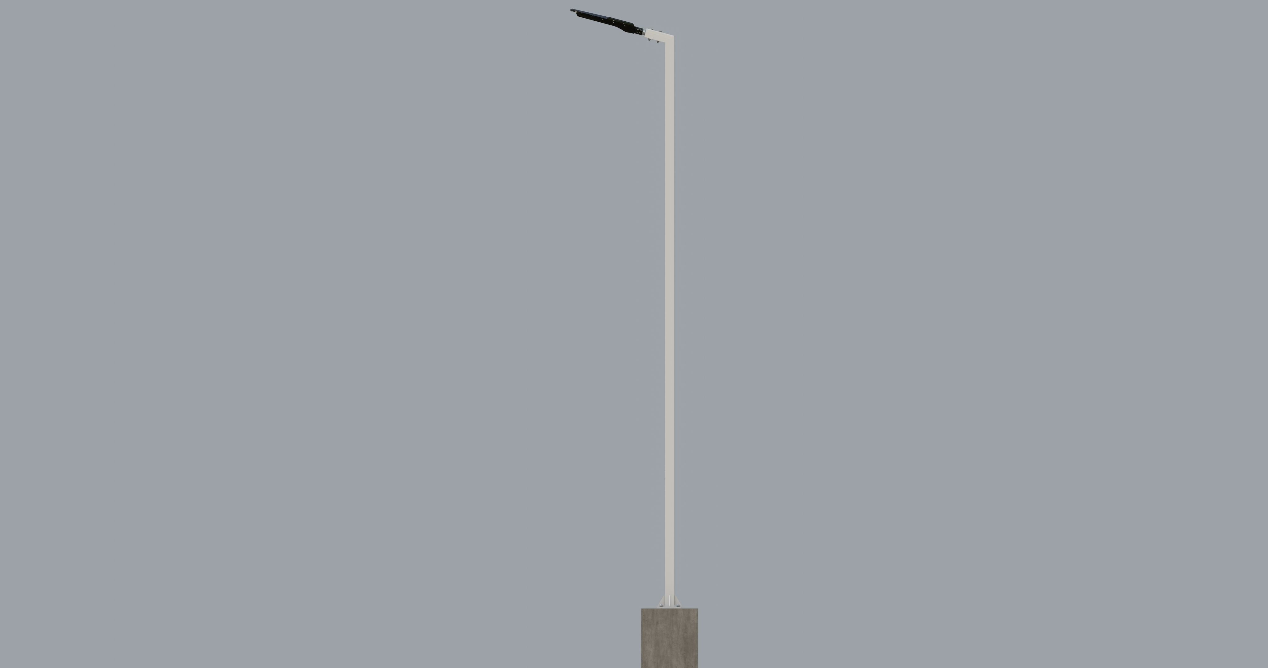 5 Meter Box Profile Lighting Pole 3D model_22