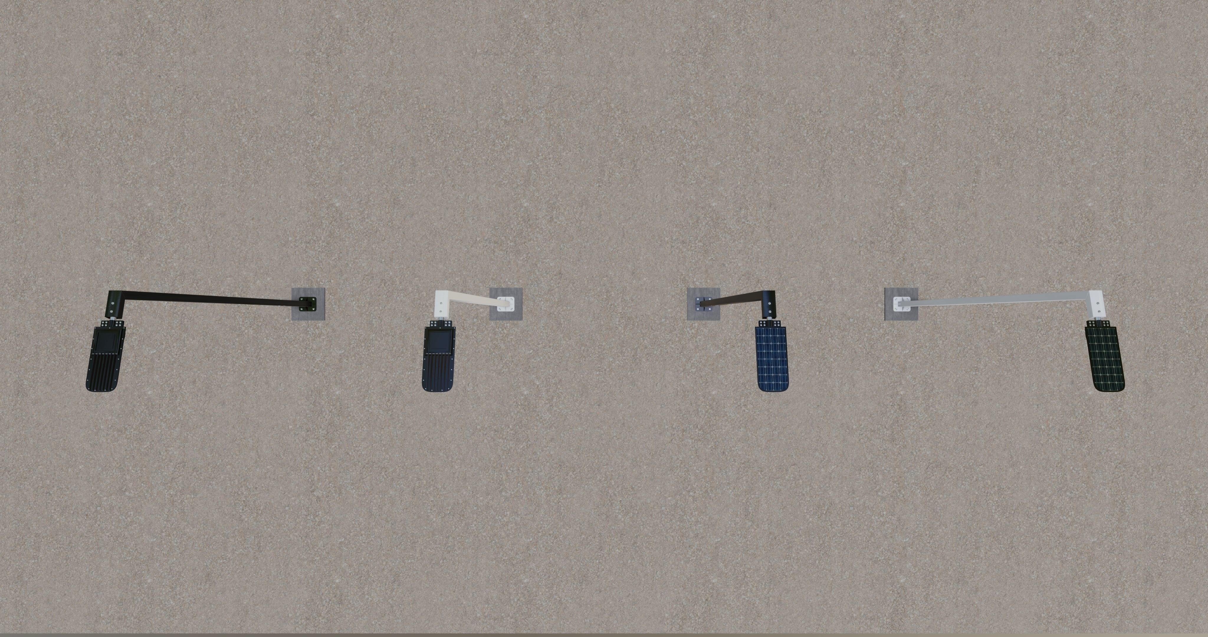 5 Meter Box Profile Lighting Pole 3D model_18