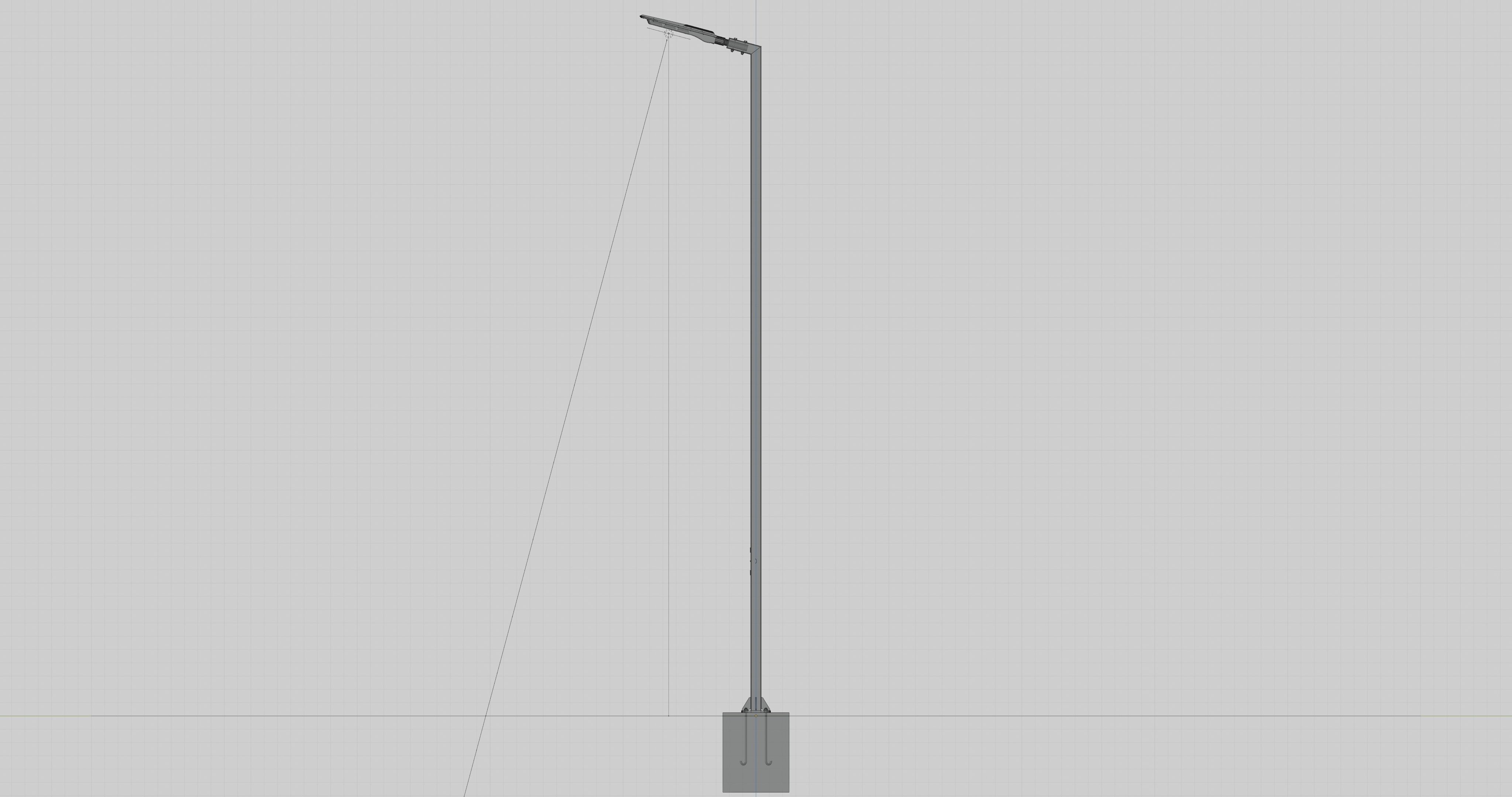 5 Meter Box Profile Lighting Pole 3D model_28