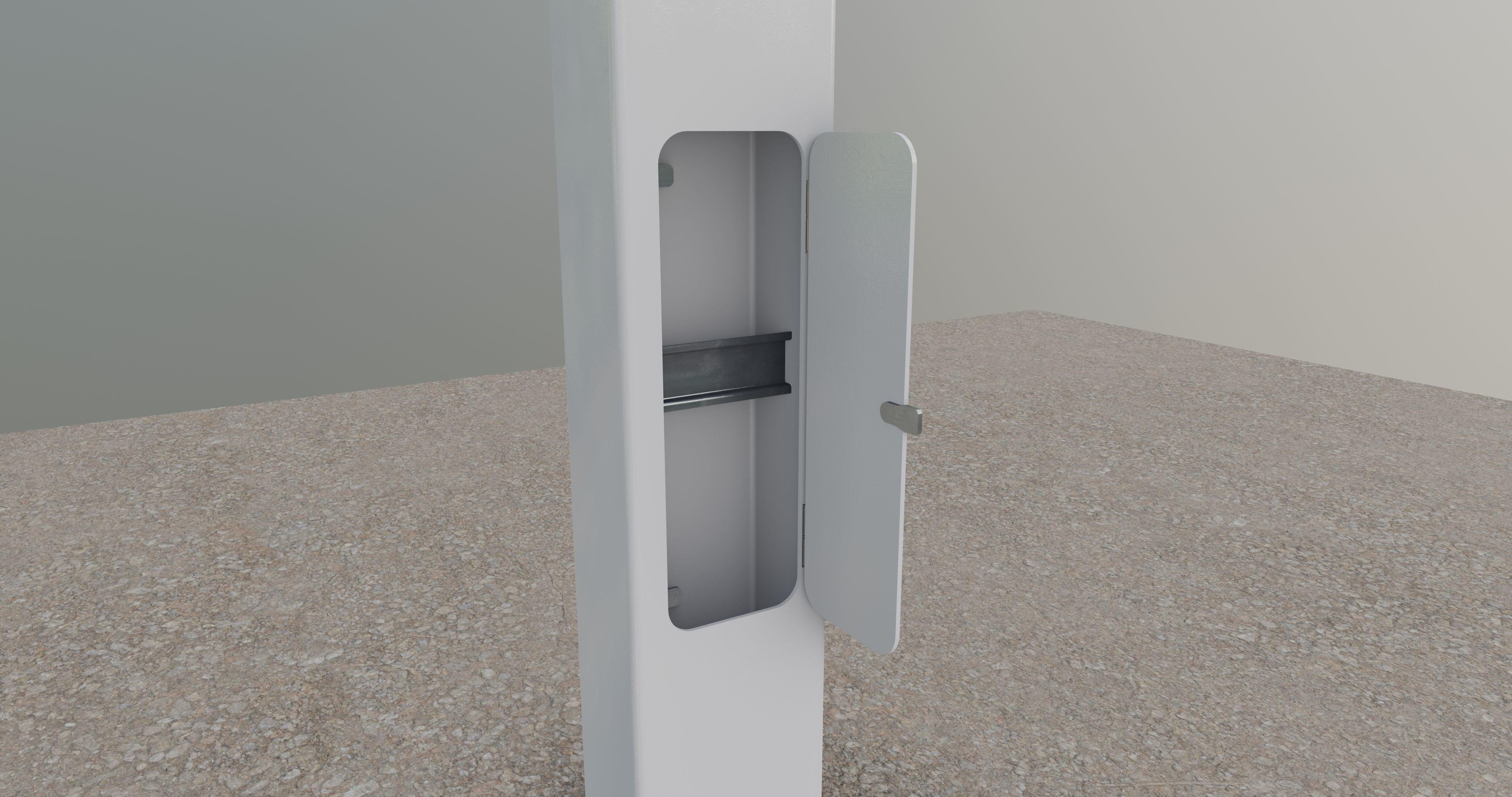 5 Meter Box Profile Lighting Pole 3D model_14