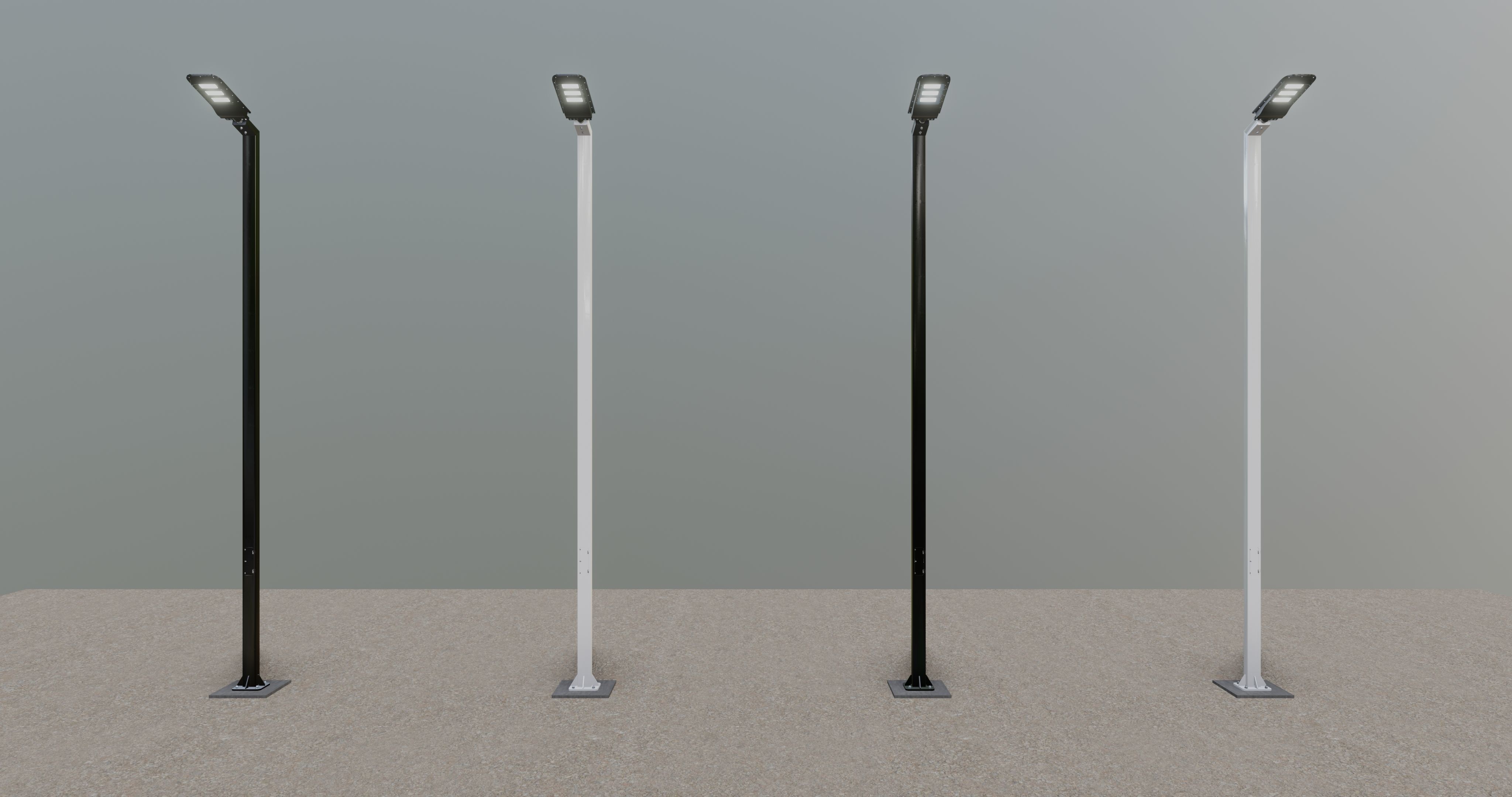 5 Meter Box Profile Lighting Pole 3D model_16