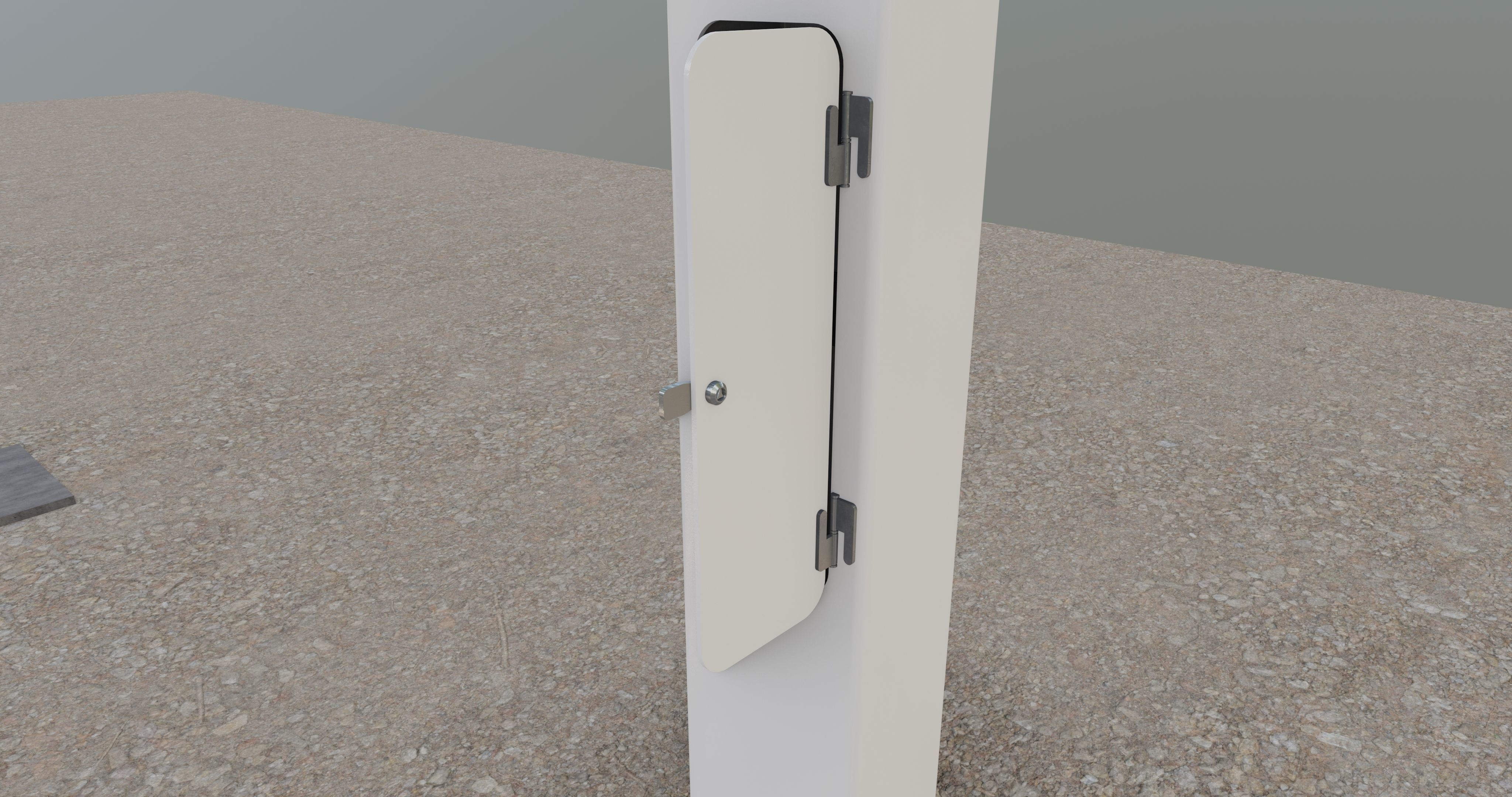 5 Meter Box Profile Lighting Pole 3D model_13