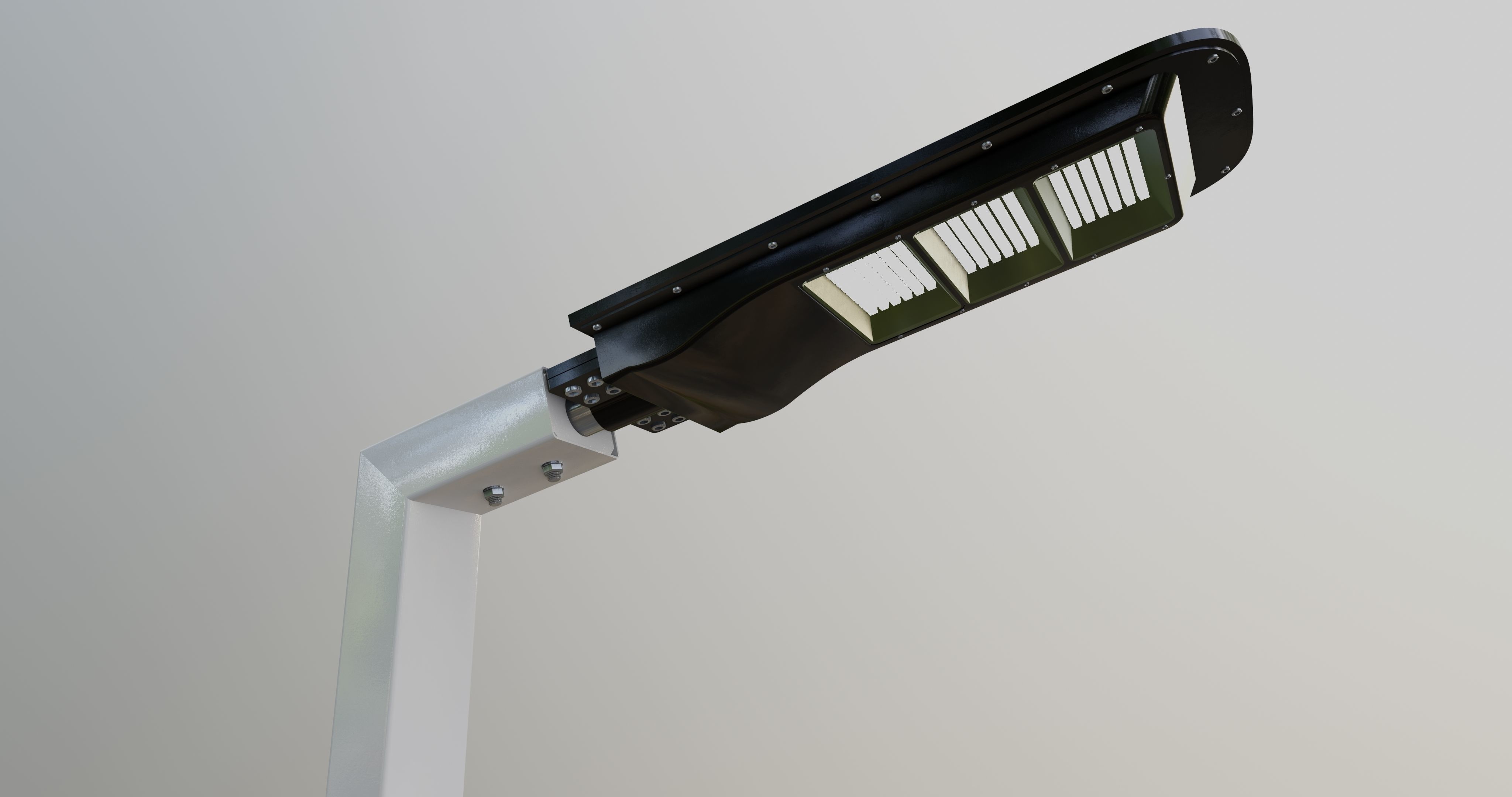 5 Meter Box Profile Lighting Pole 3D model_8