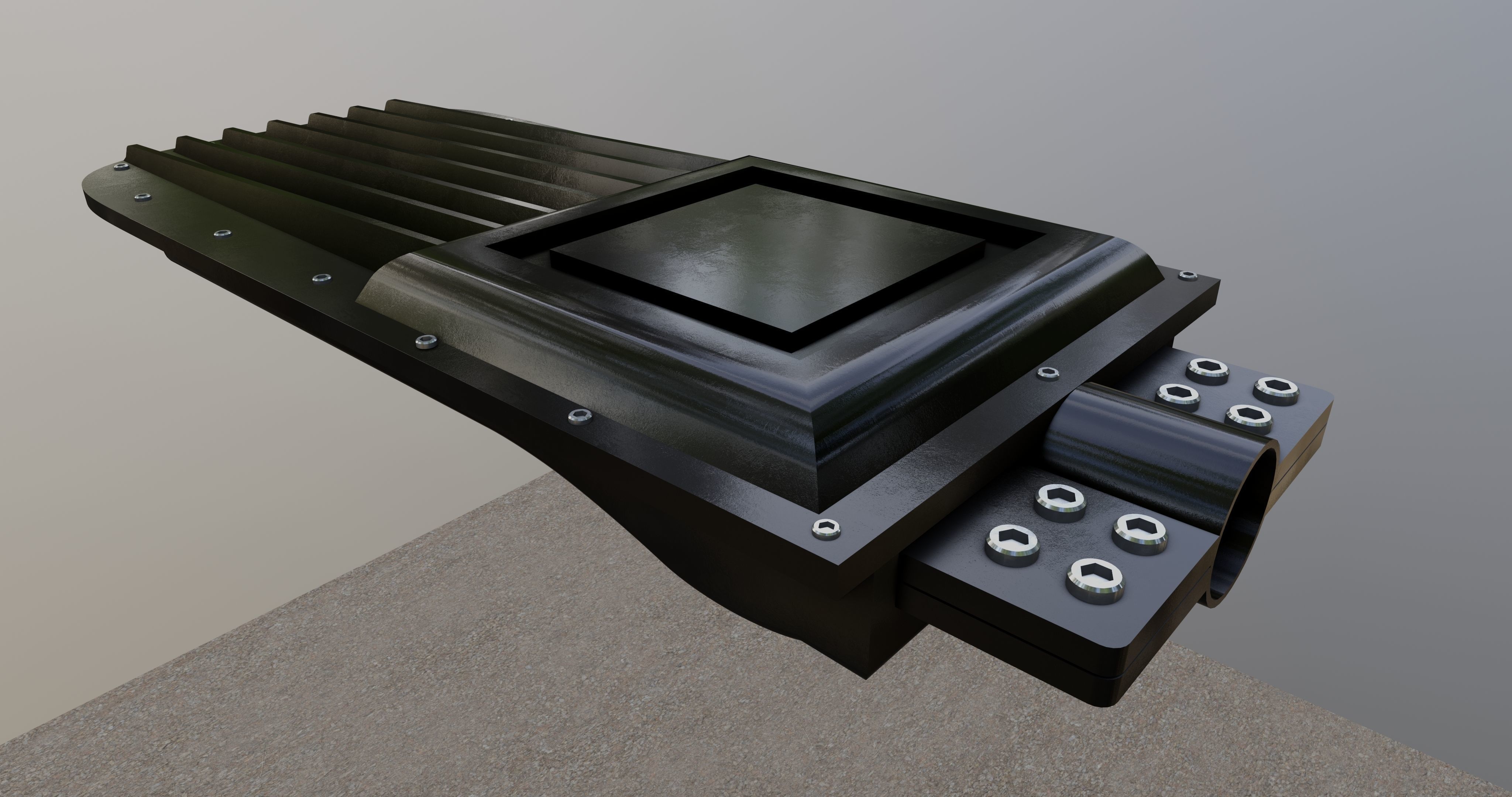 Pole Lamp 100W 3D model_7