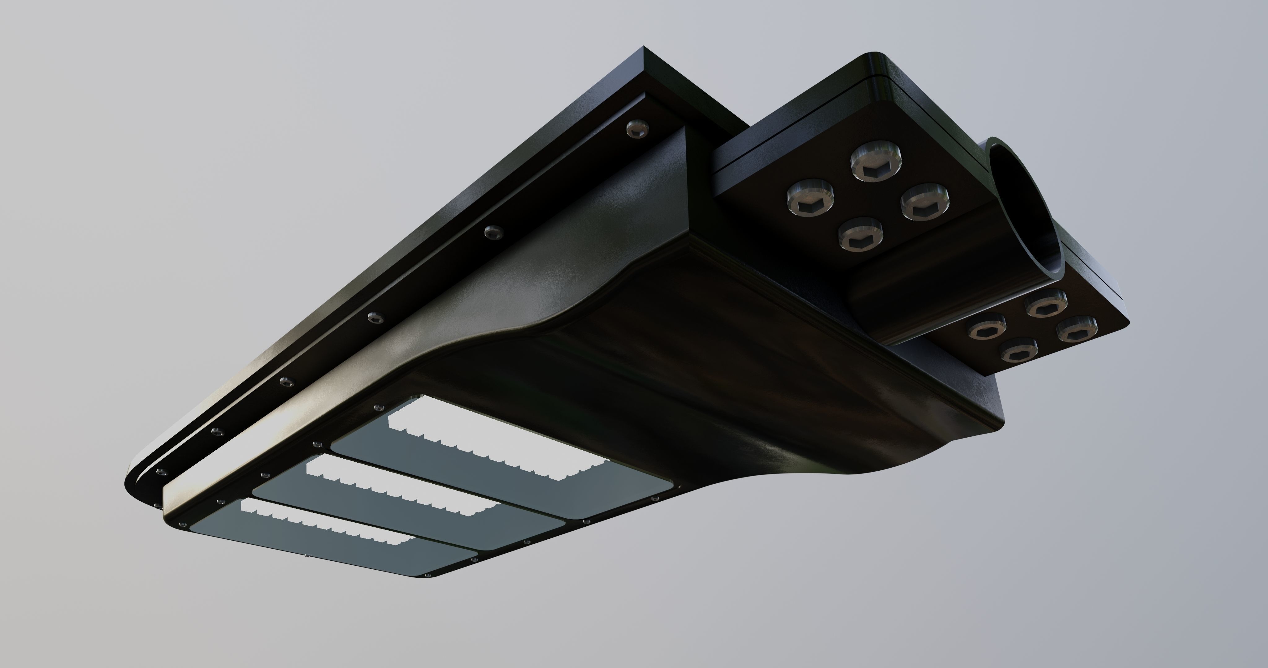 Pole Lamp 100W 3D model_8