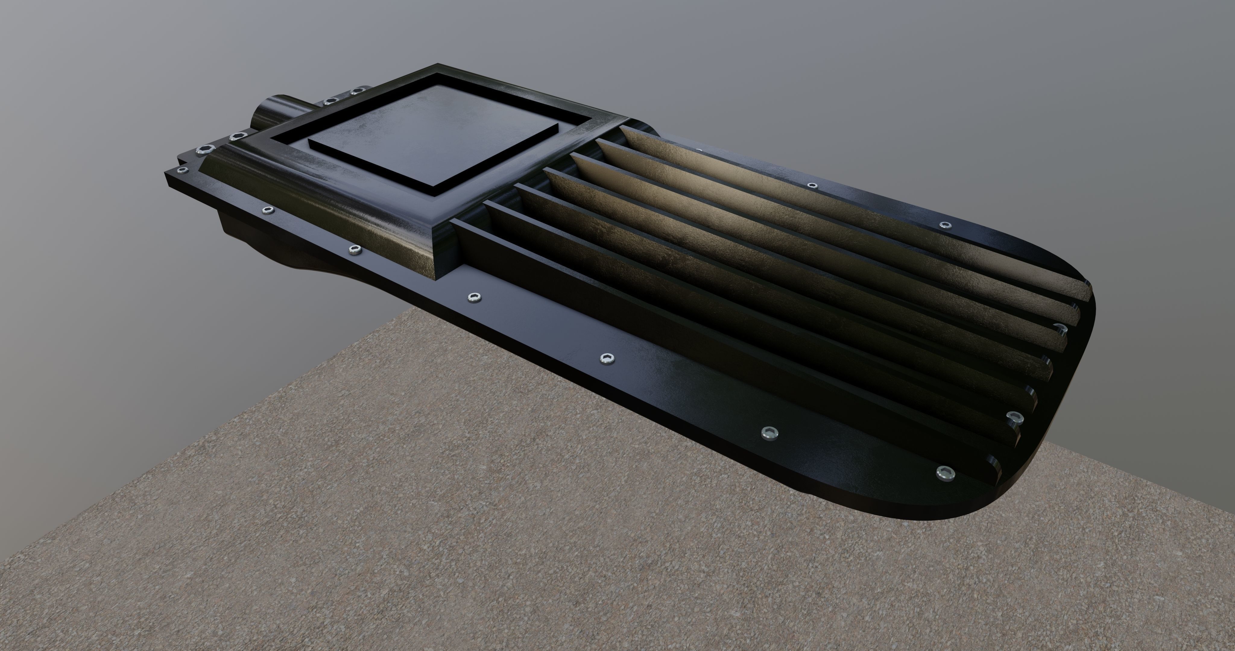 Pole Lamp 100W 3D model_1