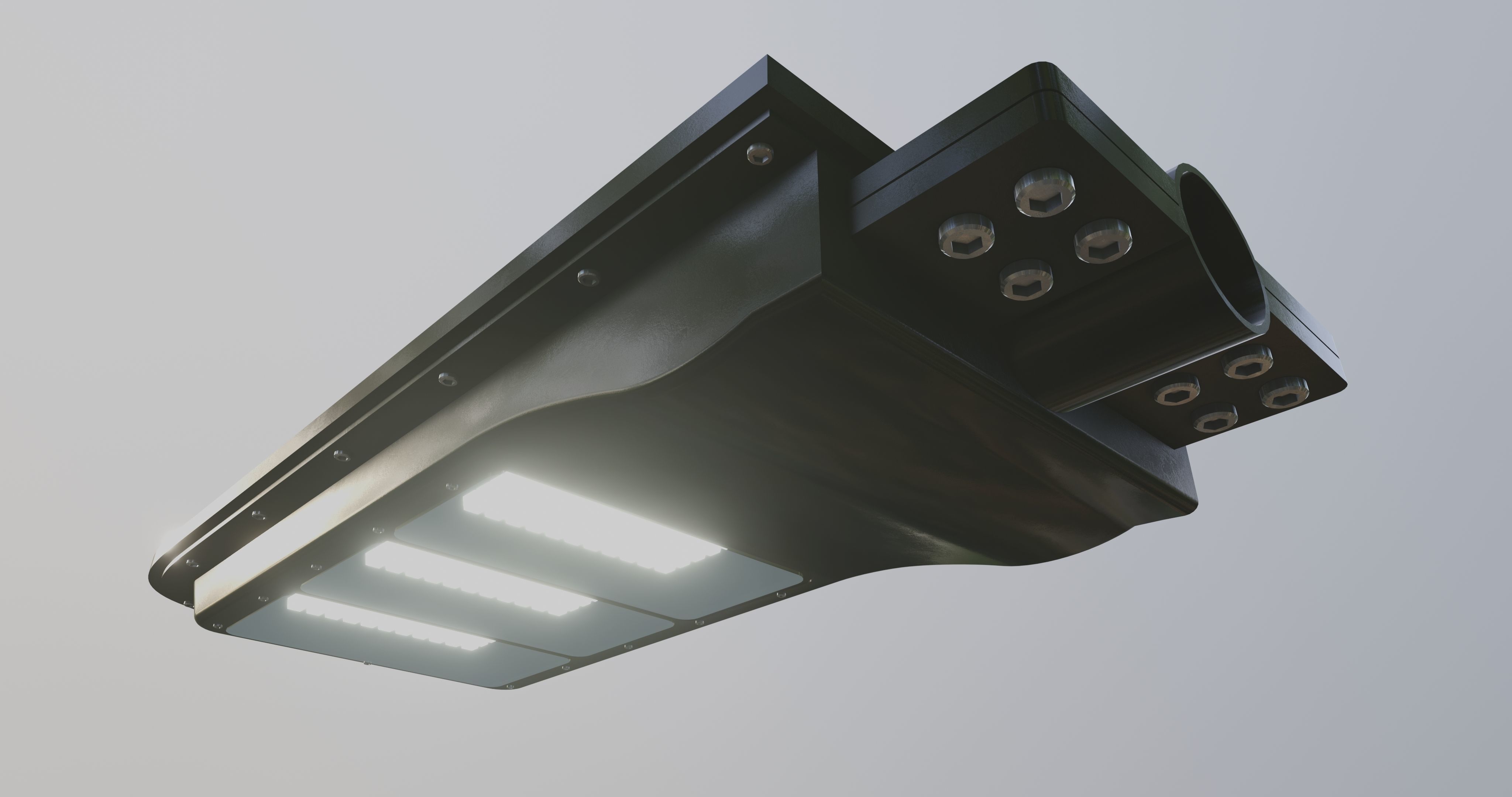 Pole Lamp 100W 3D model_9