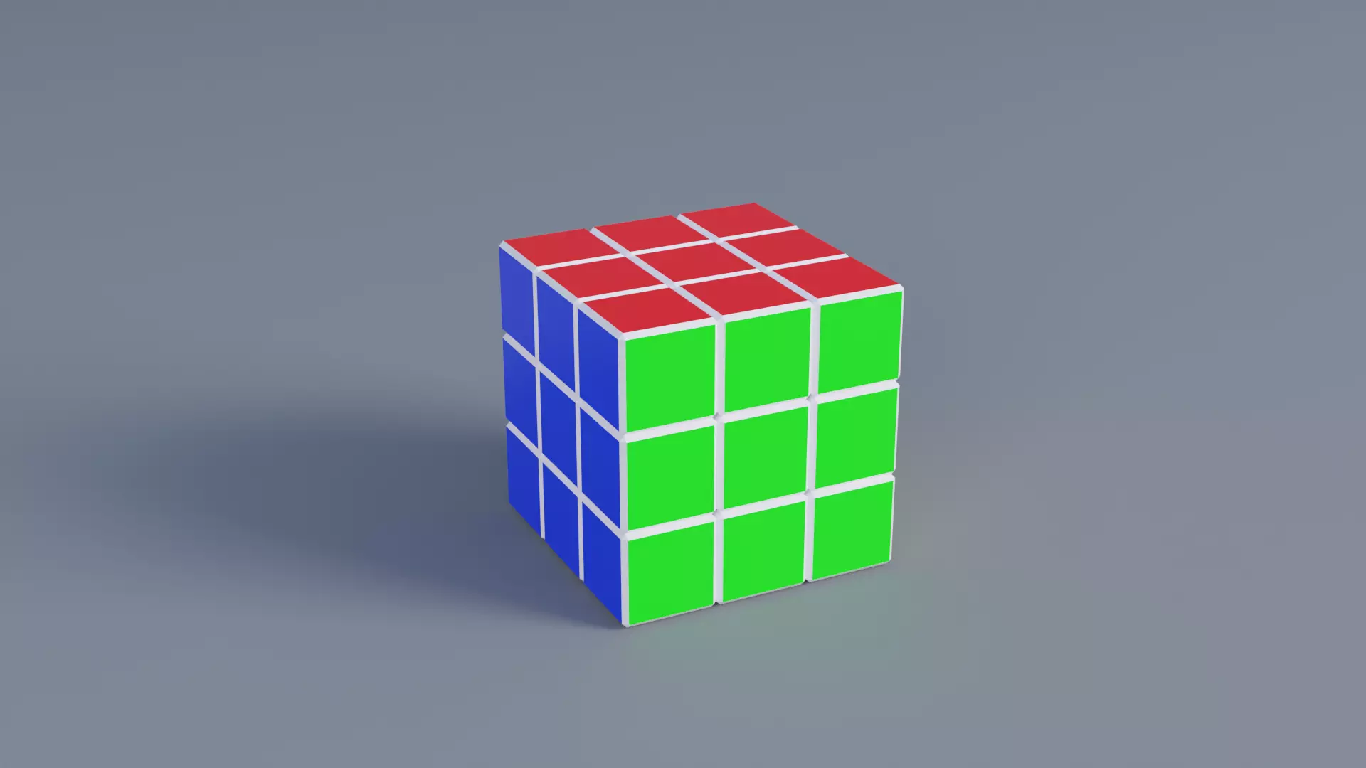 Rubik Cube Low-poly 3D model_0