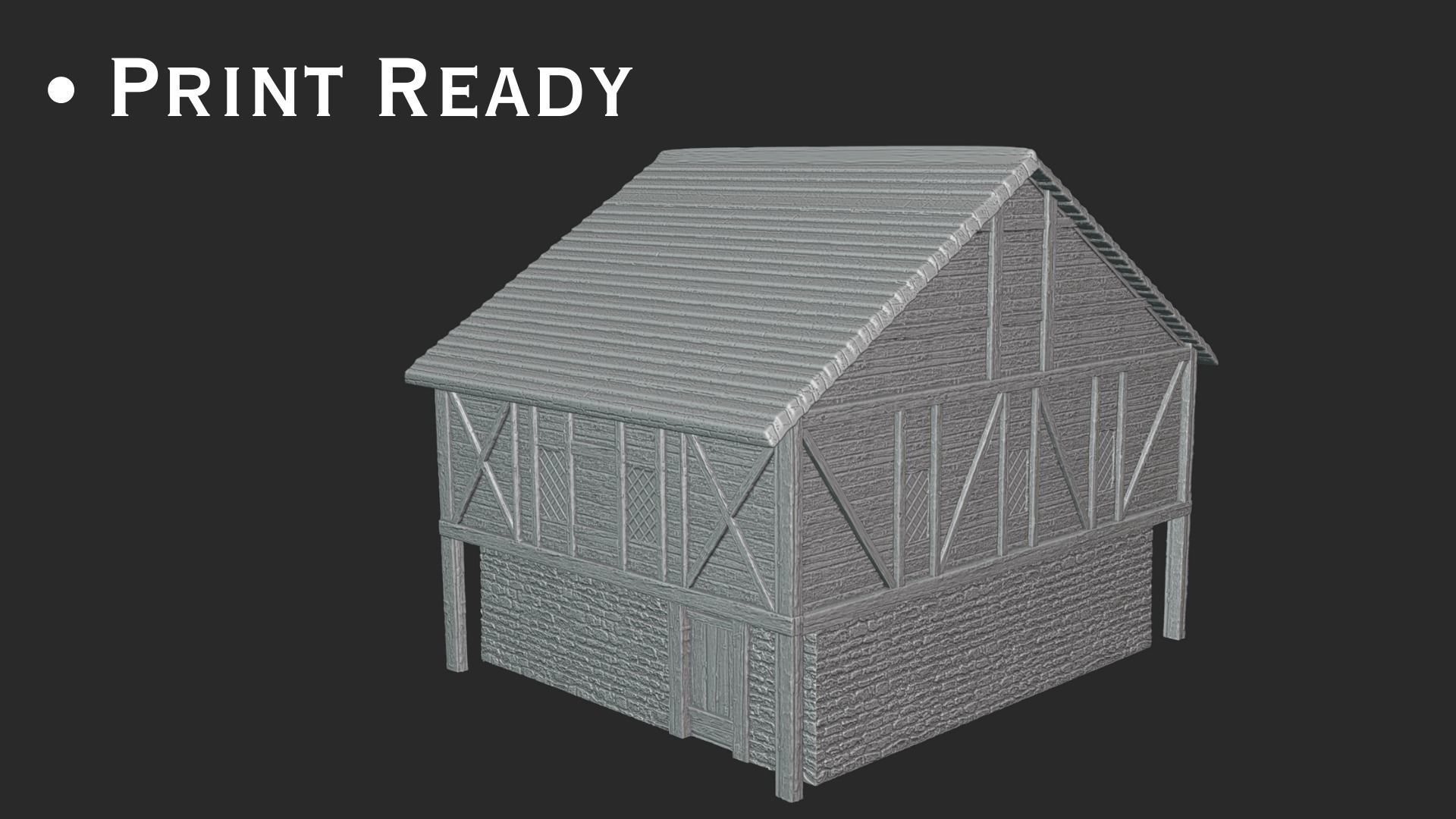 Medieval House - High Quality Print Ready 3D print model_2