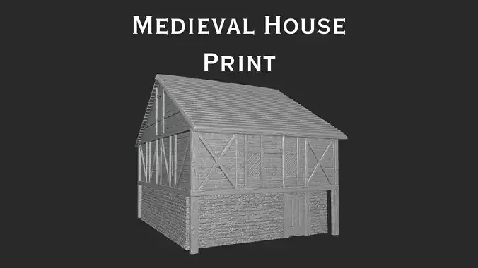 Medieval House - High Quality Print Ready 3D print model