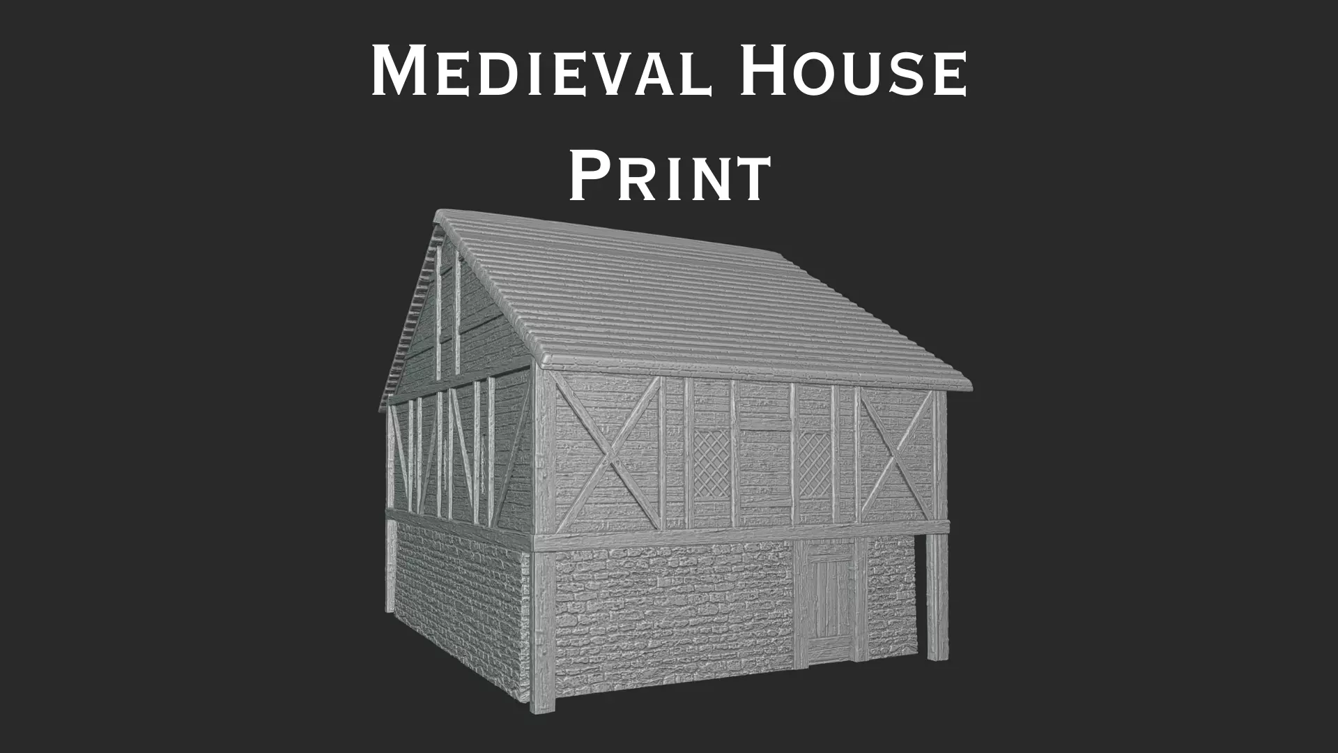 Medieval House - High Quality Print Ready 3D print model_0