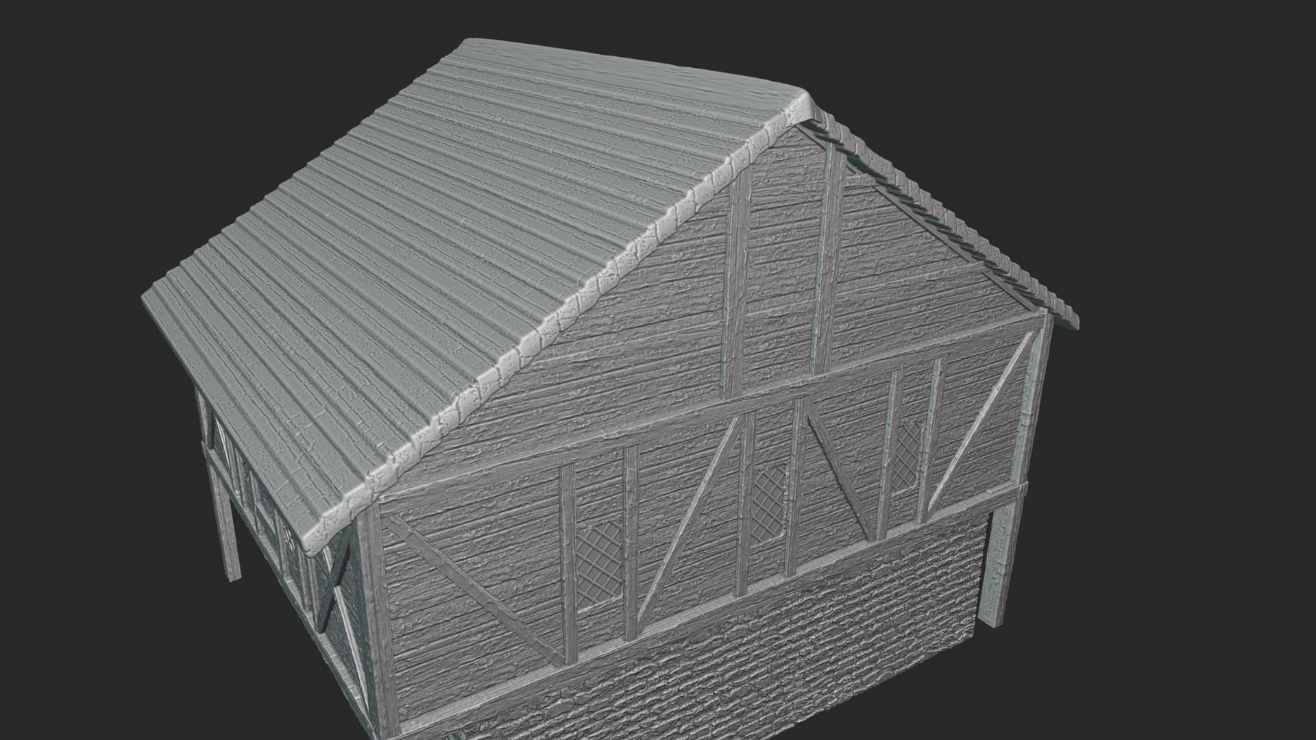 Medieval House - High Quality Print Ready 3D print model_7