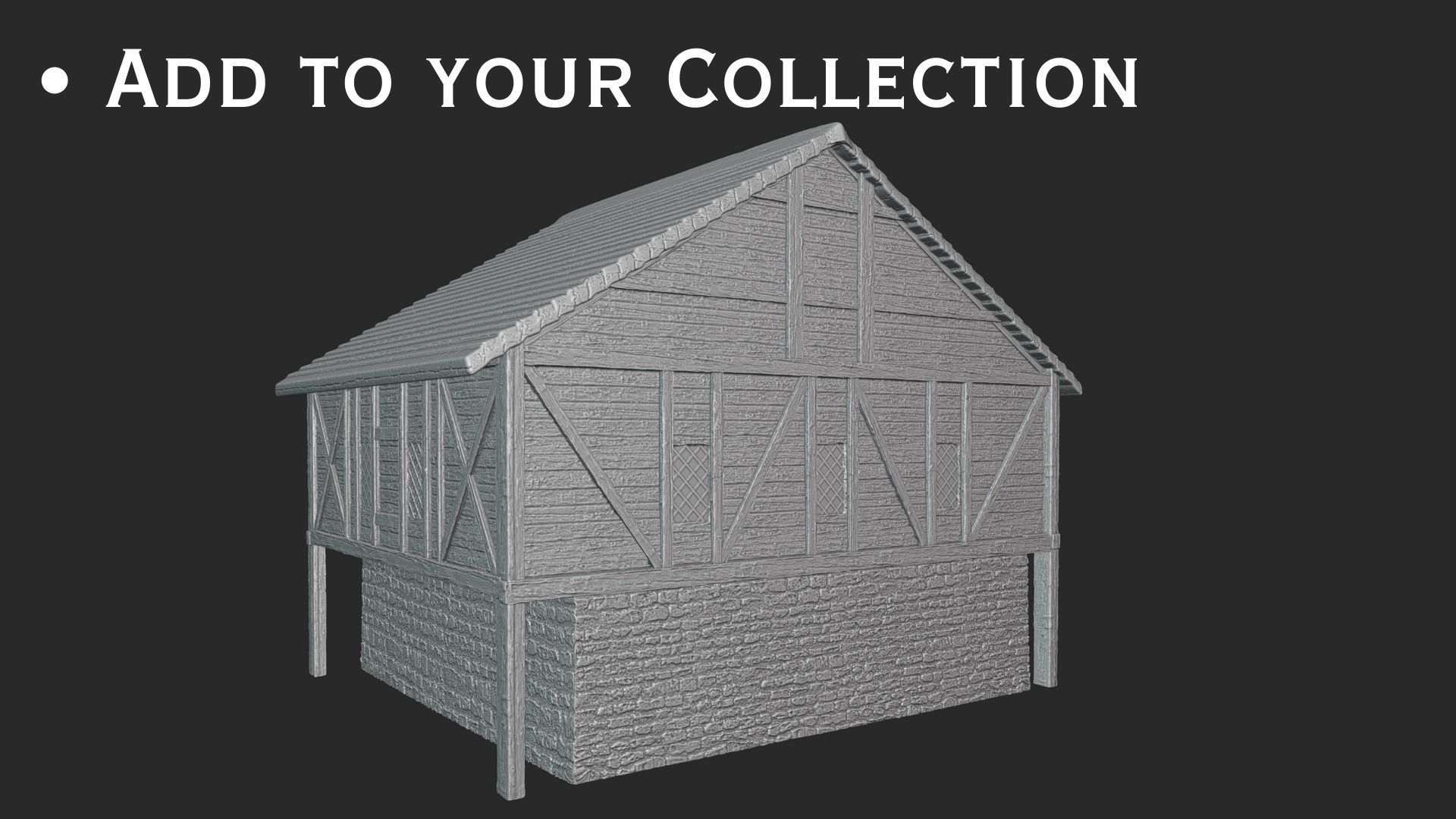 Medieval House - High Quality Print Ready 3D print model_1