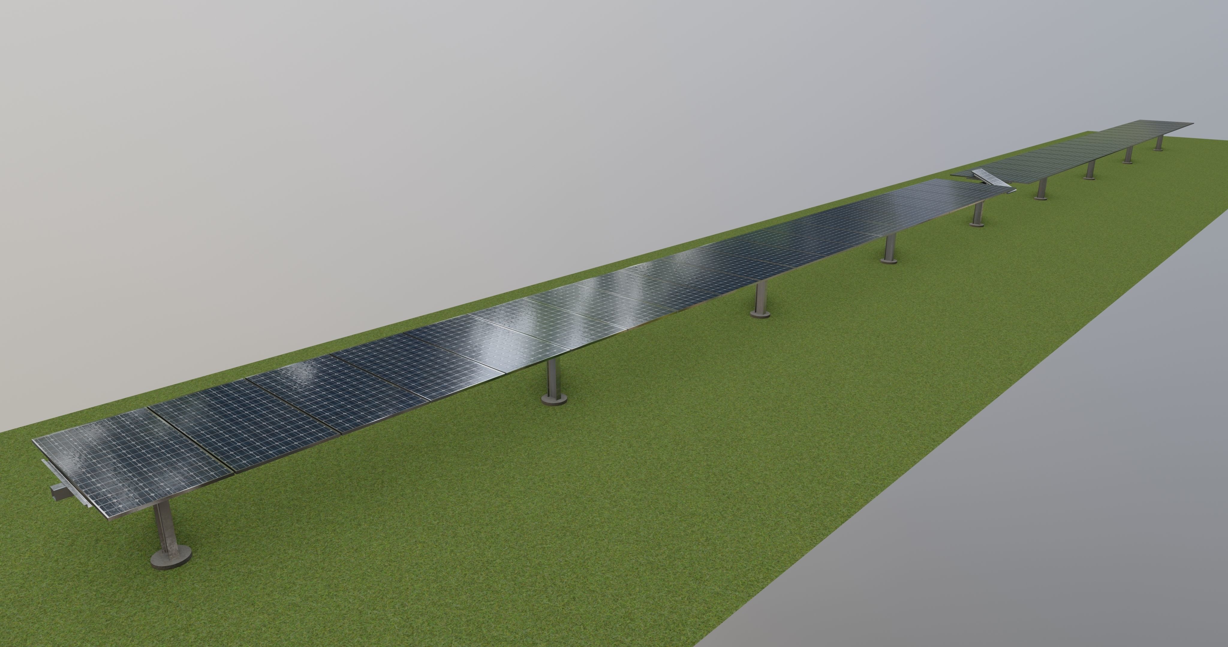 Solar Tracking Systems 3D model_7