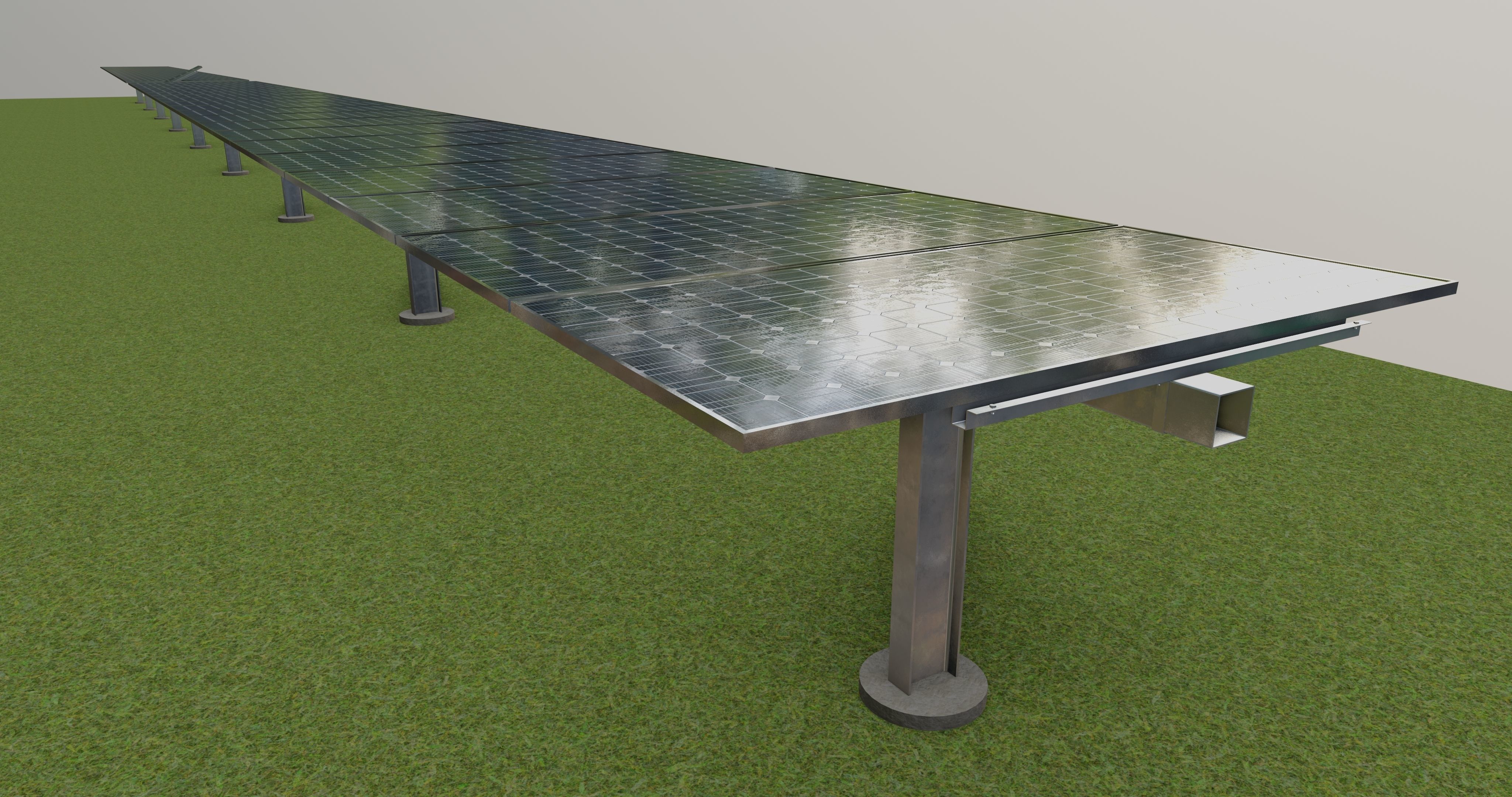 Solar Tracking Systems 3D model_2