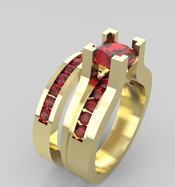 anillo de compromiso argolla y pisa argolla talla 7 3D print model_4