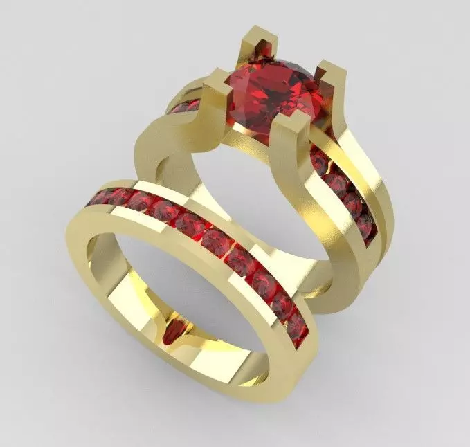 anillo de compromiso argolla y pisa argolla talla 7 3D print model_0