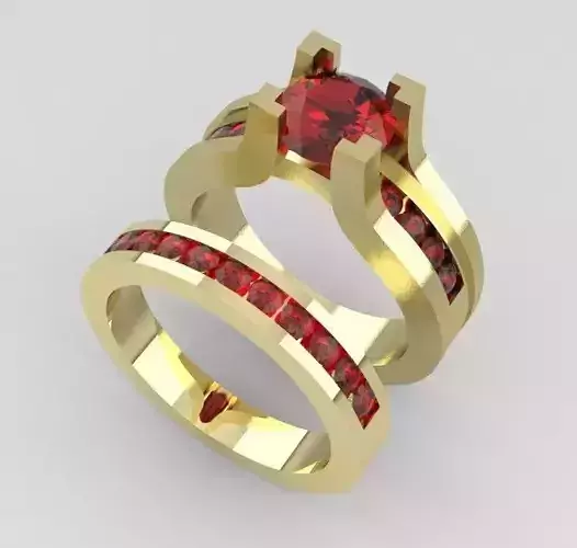 anillo de compromiso argolla y pisa argolla talla 7 3D print model