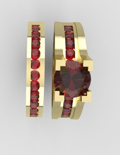 anillo de compromiso argolla y pisa argolla talla 7 3D print model_3