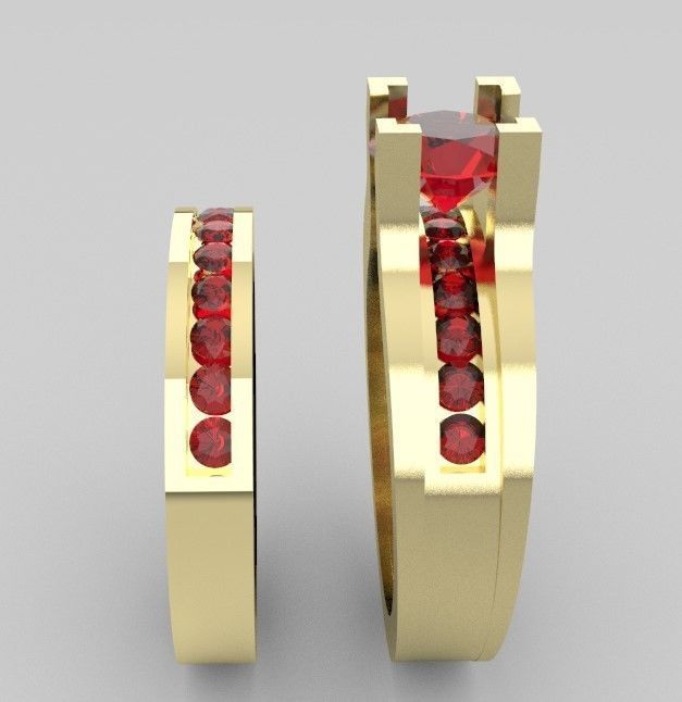 anillo de compromiso argolla y pisa argolla talla 7 3D print model_1