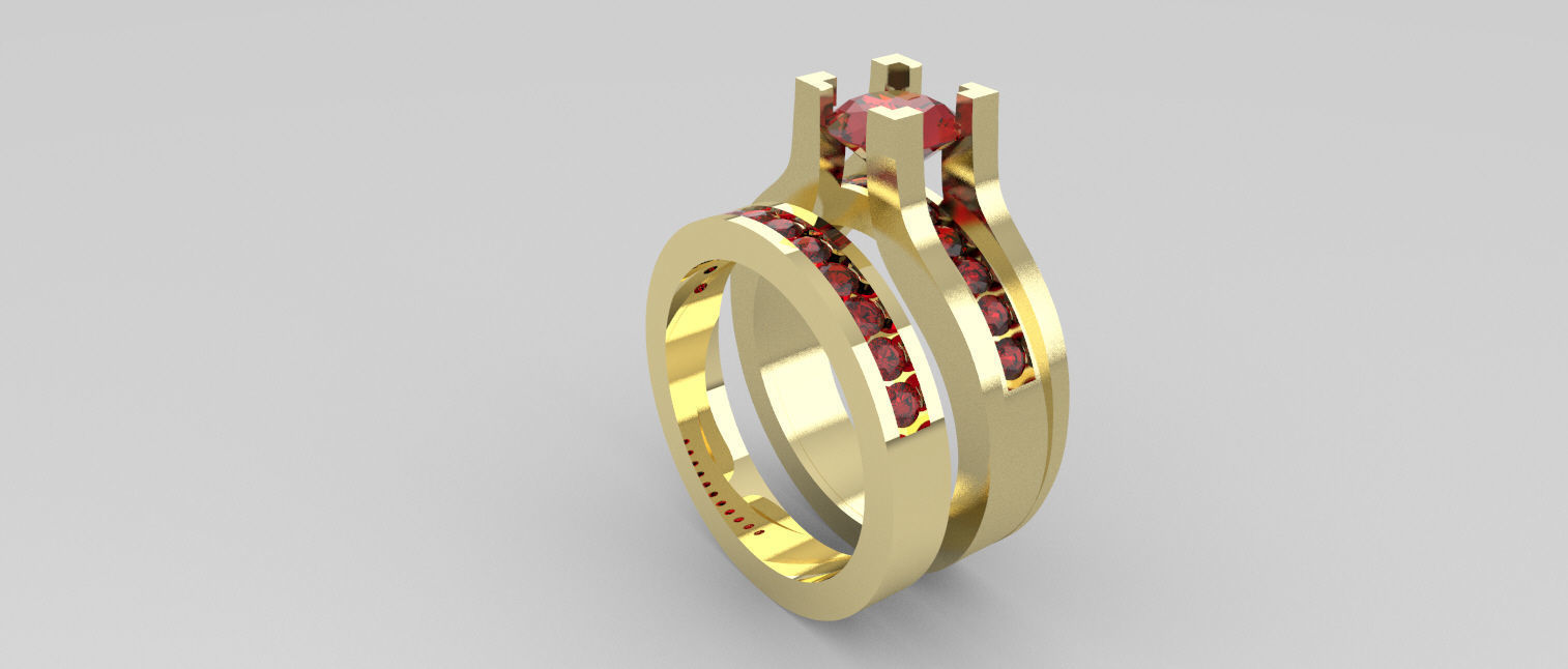 anillo de compromiso argolla y pisa argolla talla 7 3D print model_2
